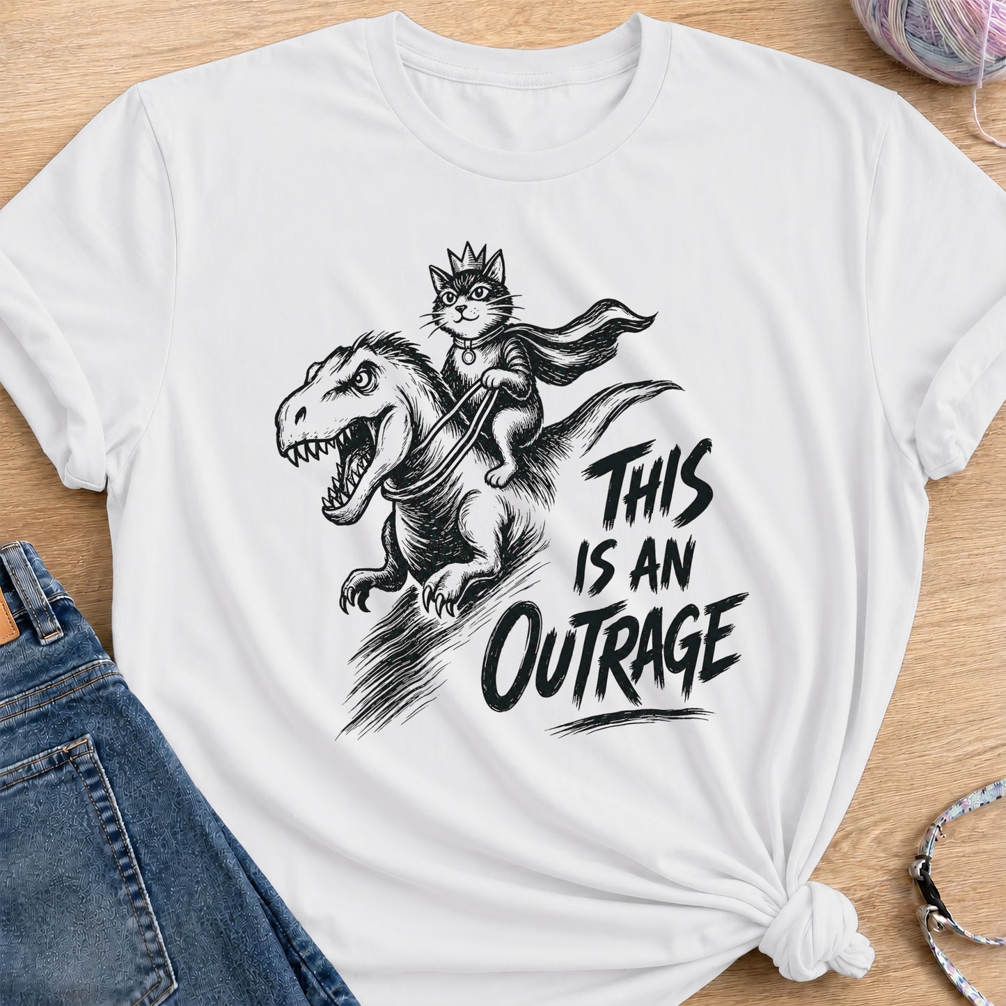 Dino Rider T-Shirt — White