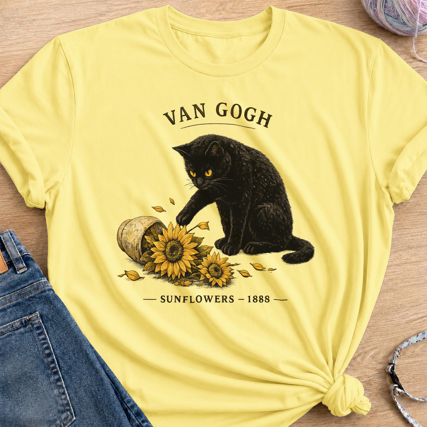 Van Gogh Sunflower T-Shirt — Cornsilk