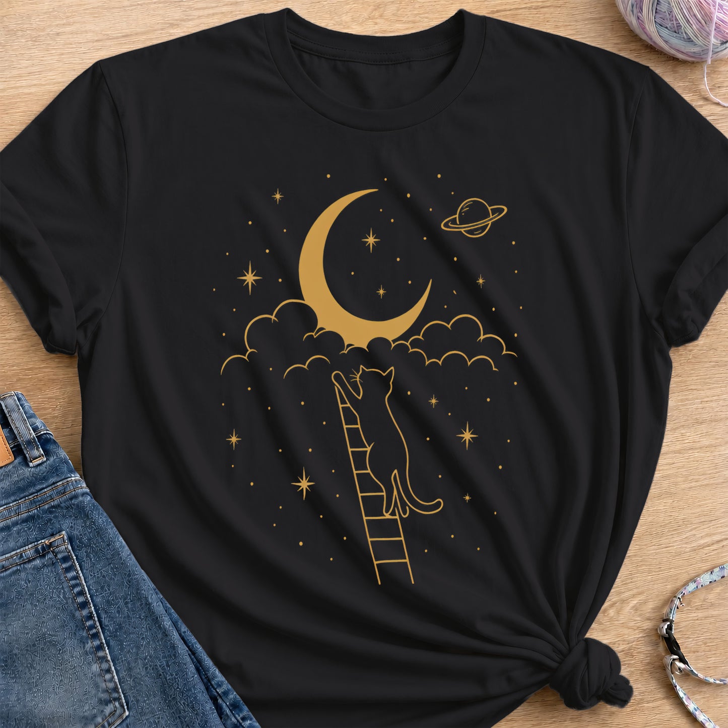 Moon Reach T-Shirt — Black