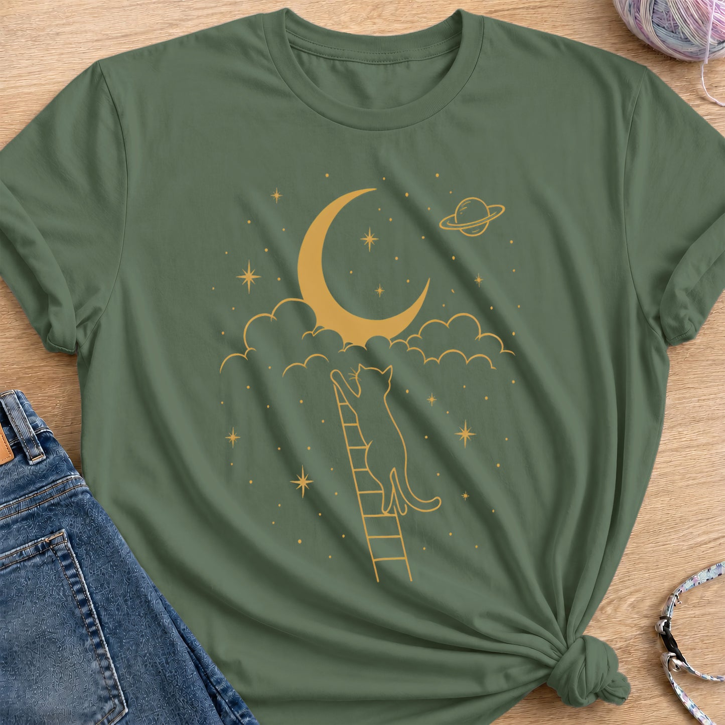 Moon Reach T-Shirt — Military Green