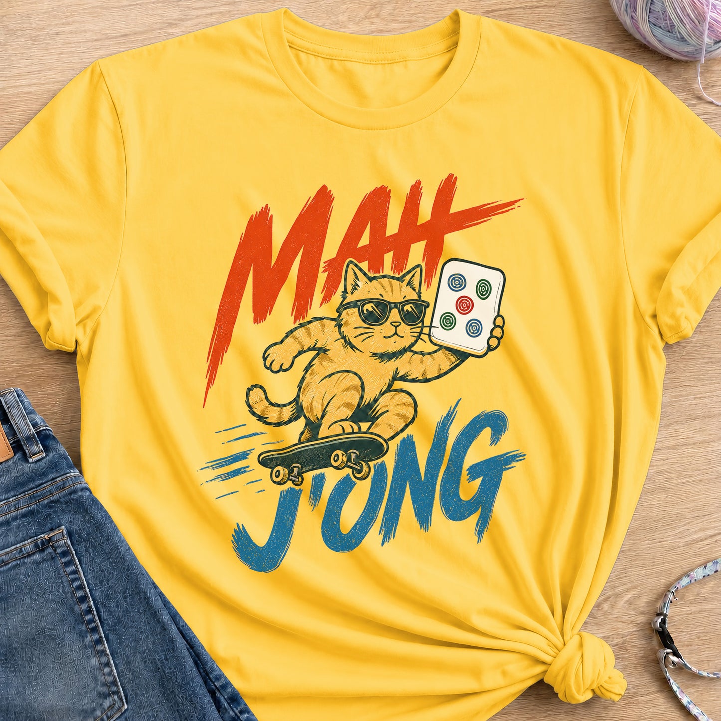 Mahjong Skate T-Shirt — Daisy
