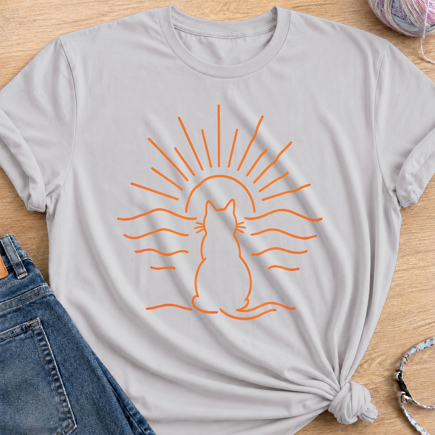 Sunset Sky T-Shirt — Ice Grey