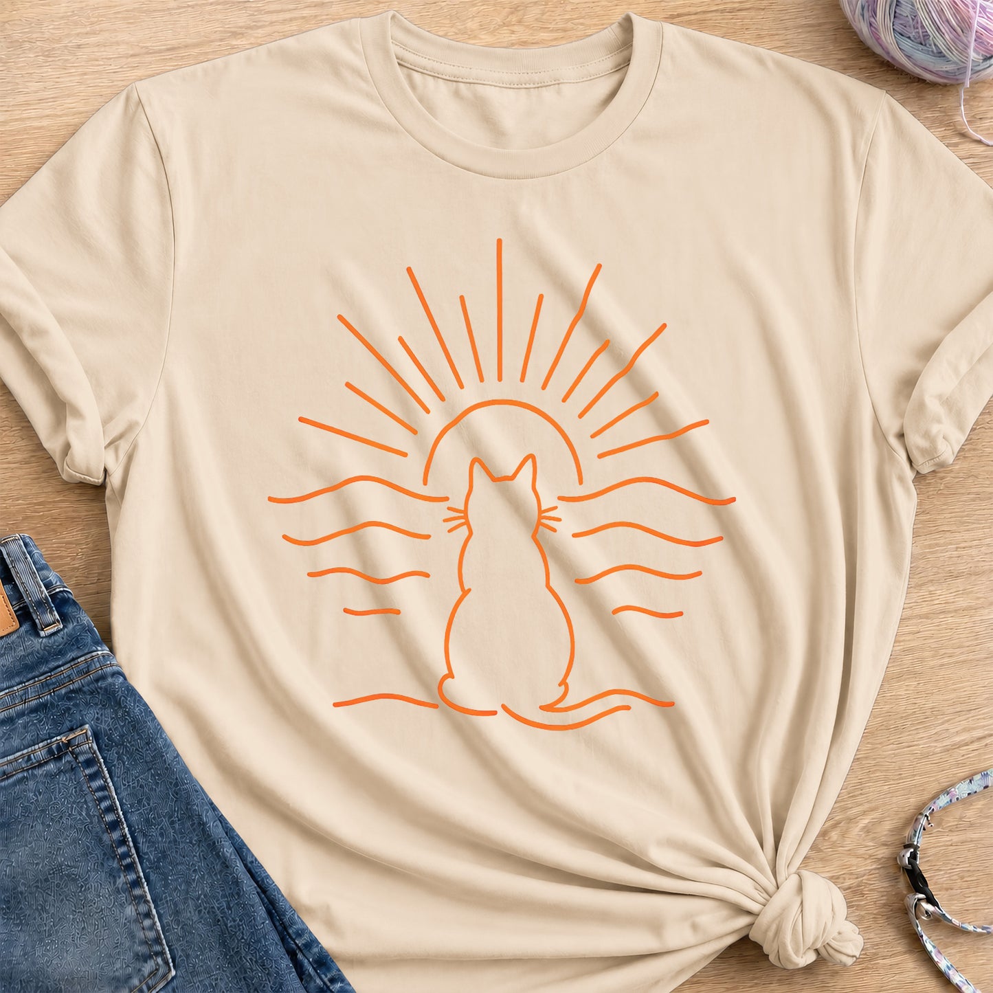 Sunset Sky T-Shirt — Sand