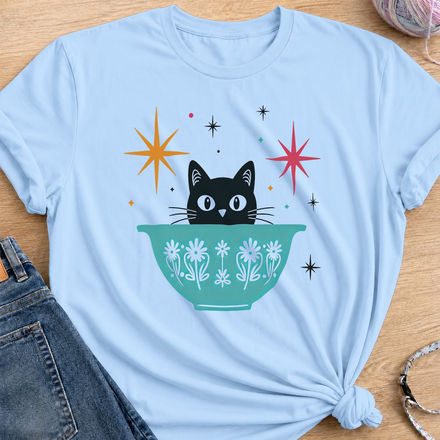 Starburst T-Shirt — Light Blue