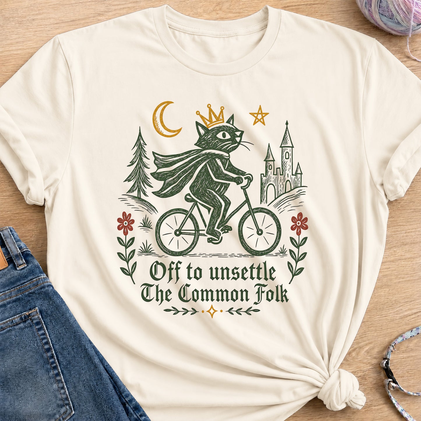 Medieval Rider T-Shirt — Natural