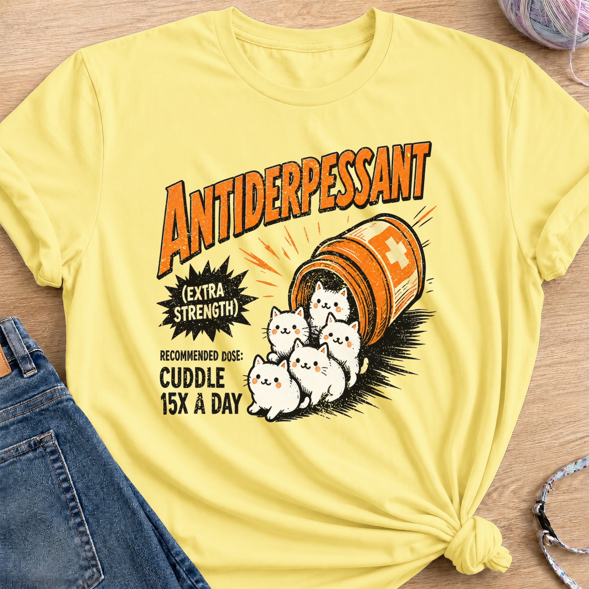 Antidepressant T-Shirt — Cornsilk