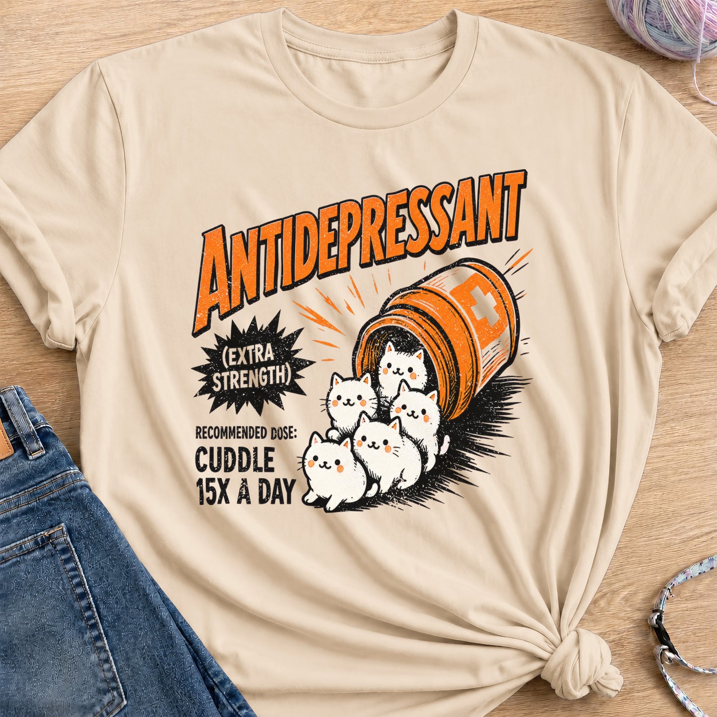 Antidepressant T-Shirt — Sand