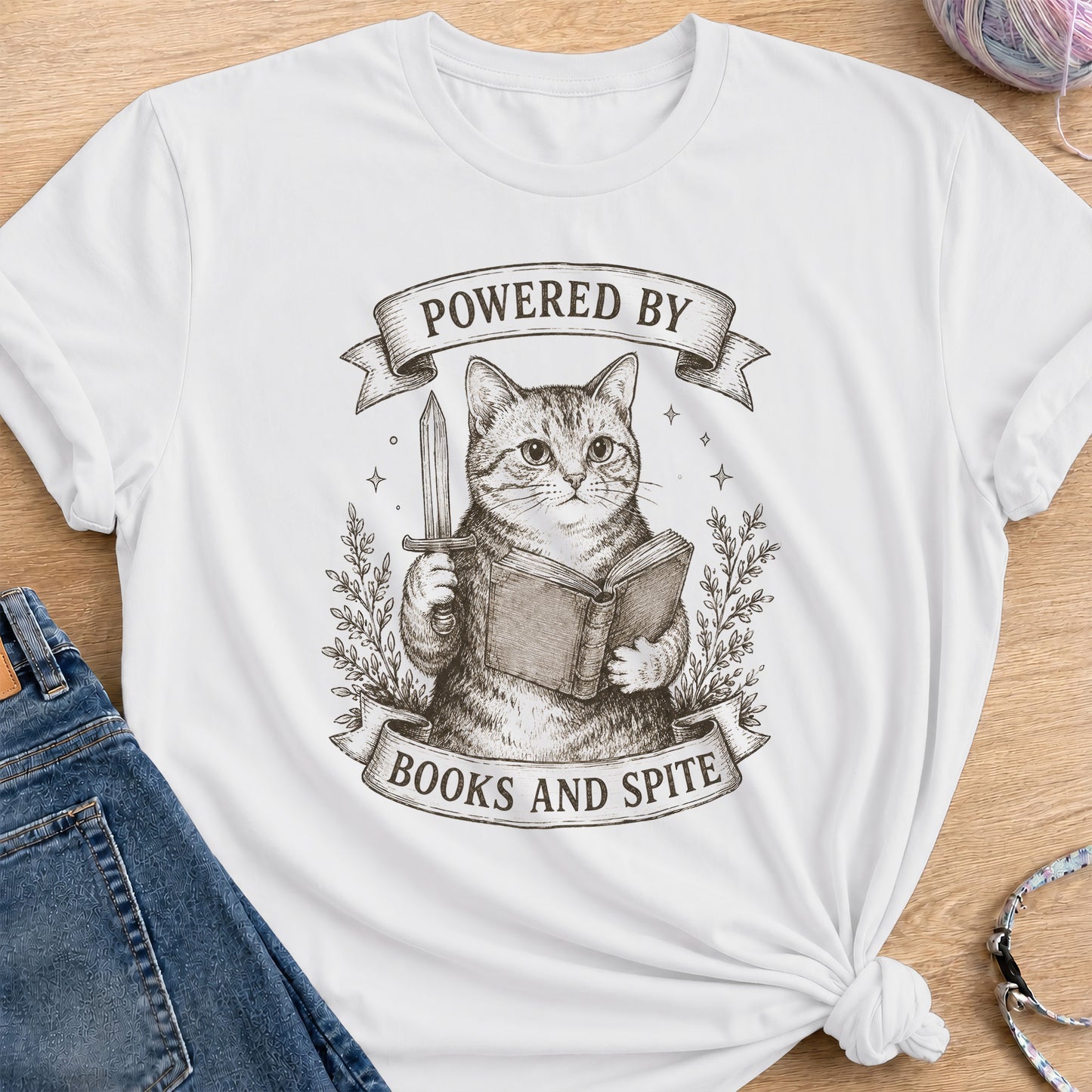 Books and Spite T-Shirt — White