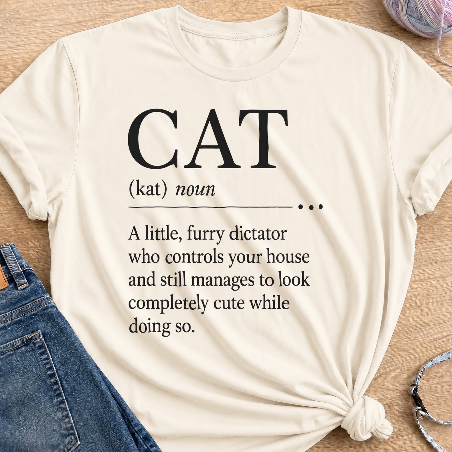 Cat Definition T-Shirt — Natural