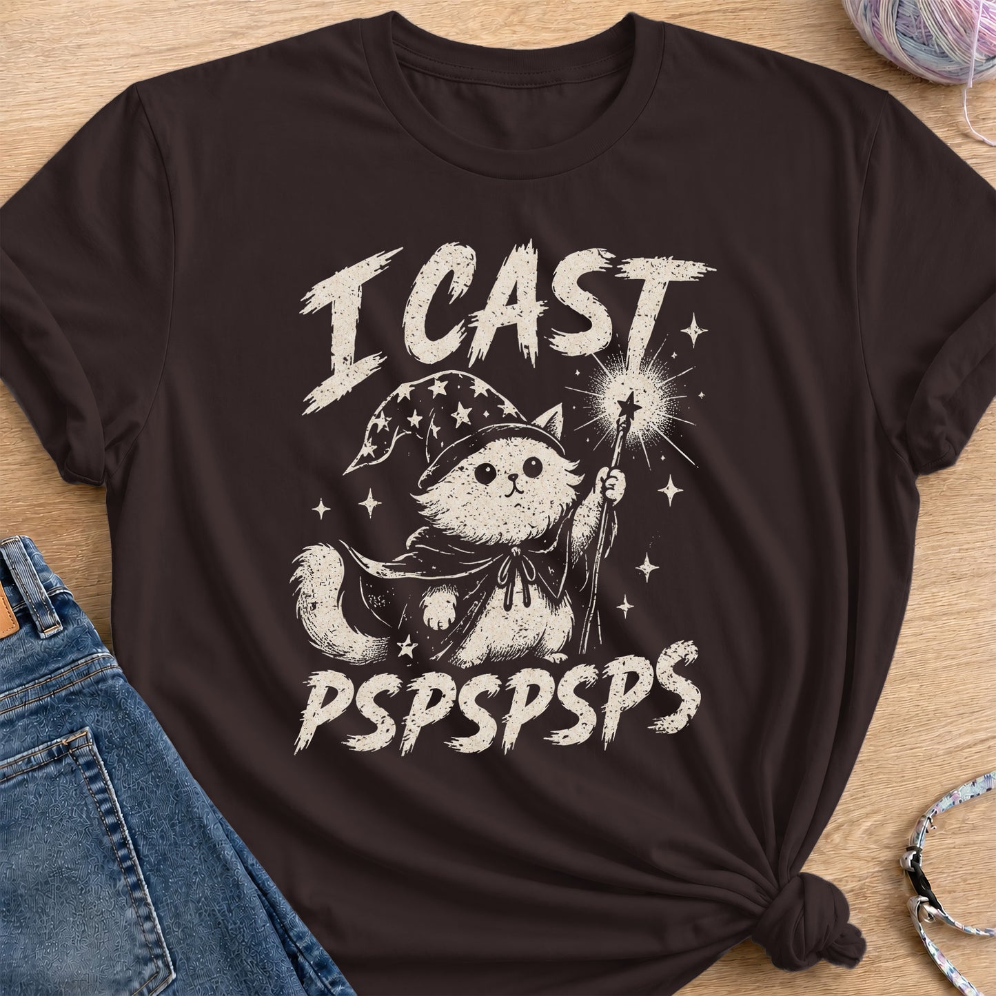 I Cast PsPs T-Shirt — Dark Chocolate
