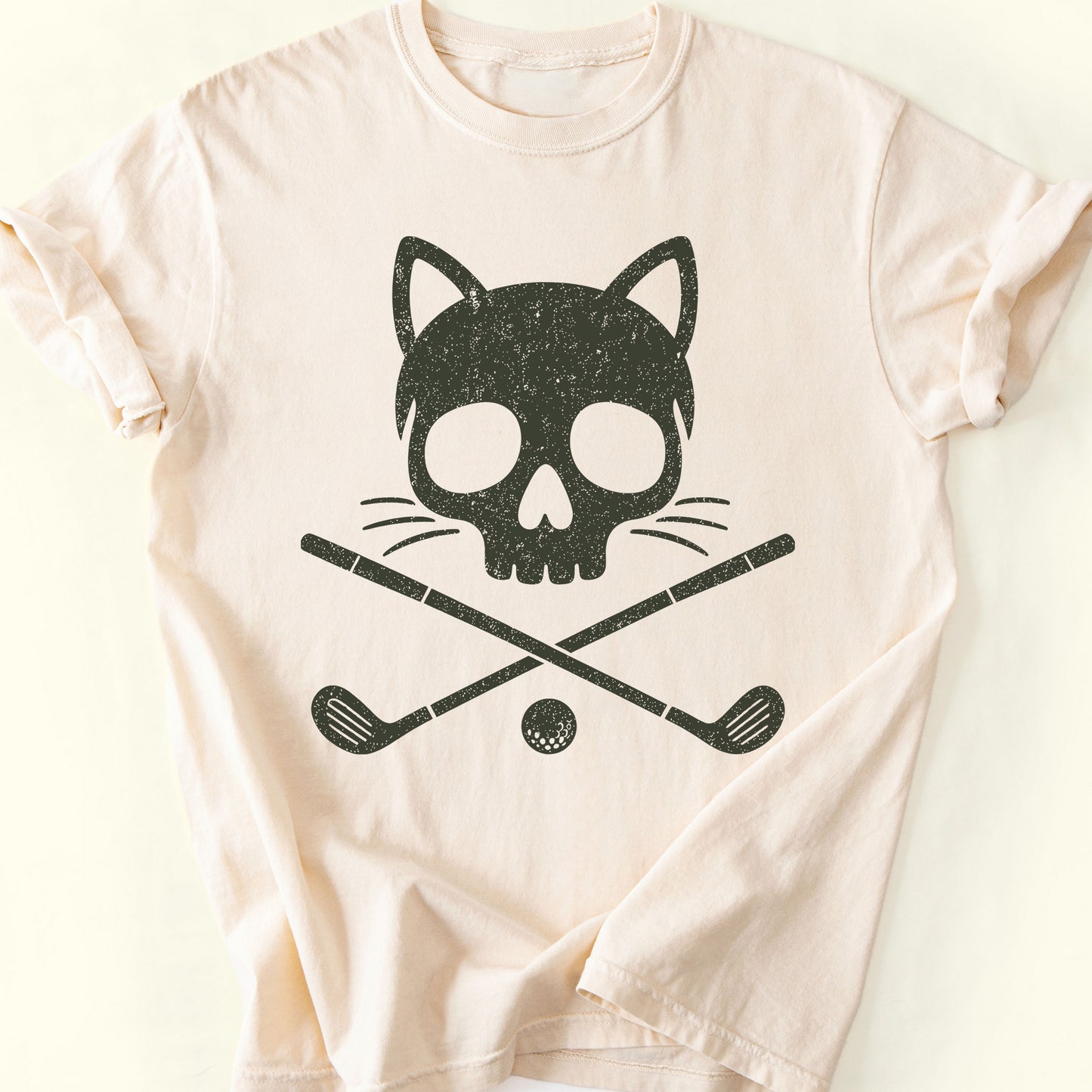 Golf Clubs T-Shirt — Ivory