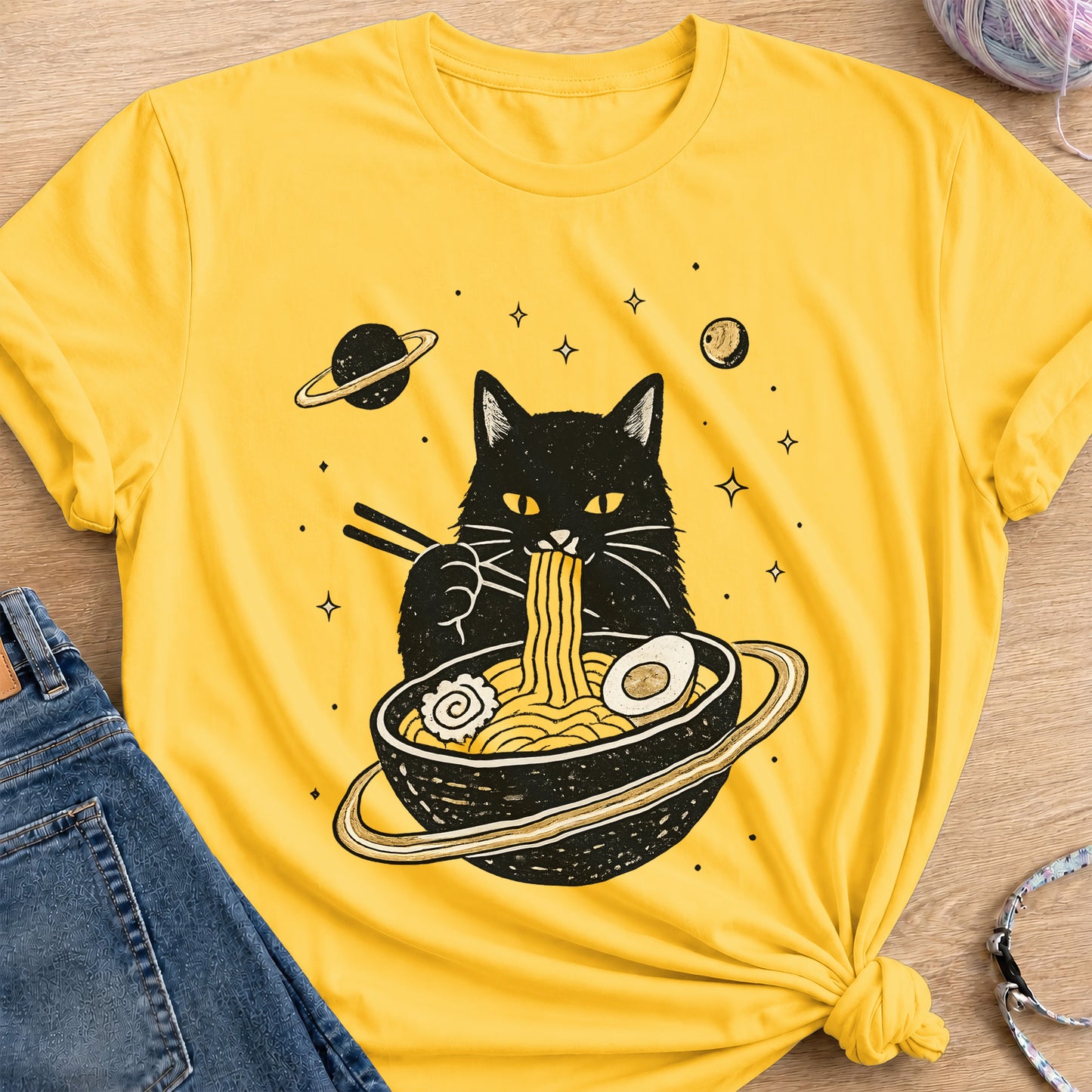 Noodle Cat T-Shirt — Daisy