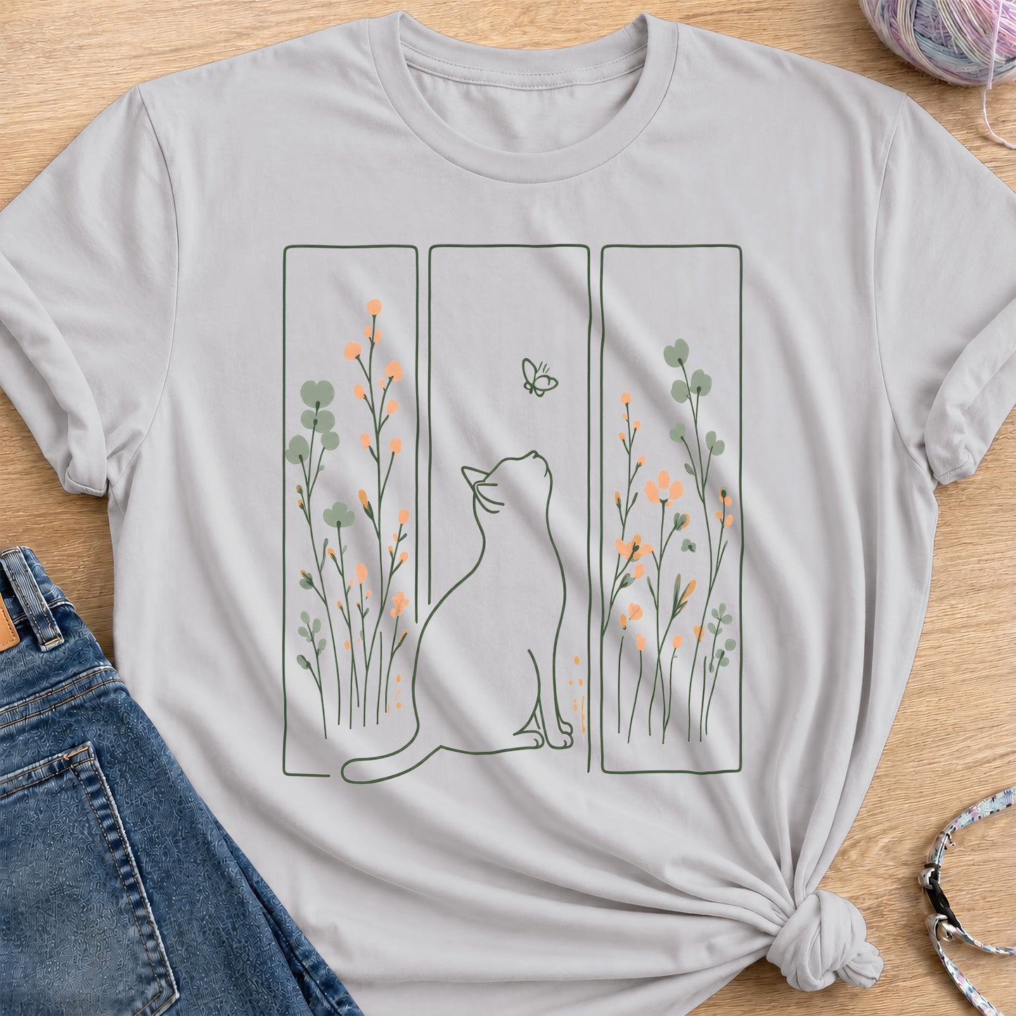 Wildflower Blooms T-Shirt — Ice Grey