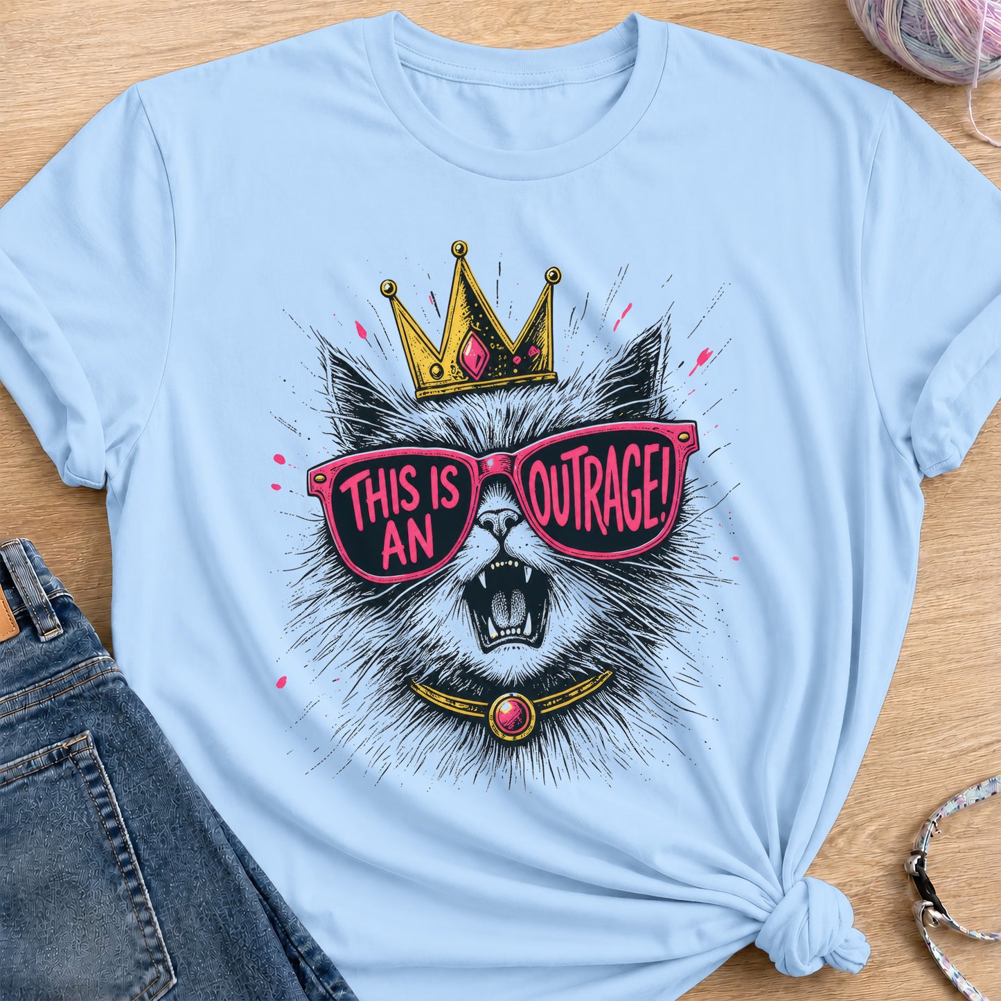 An Outrage T-Shirt — Light Blue
