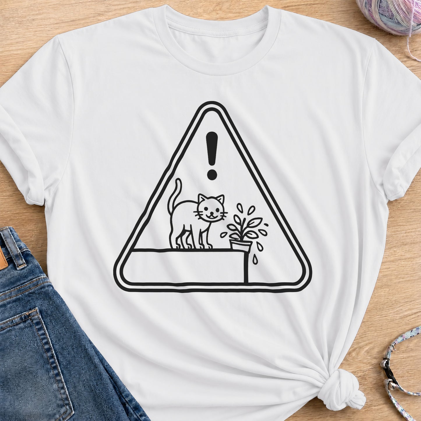 Caution T-Shirt — White