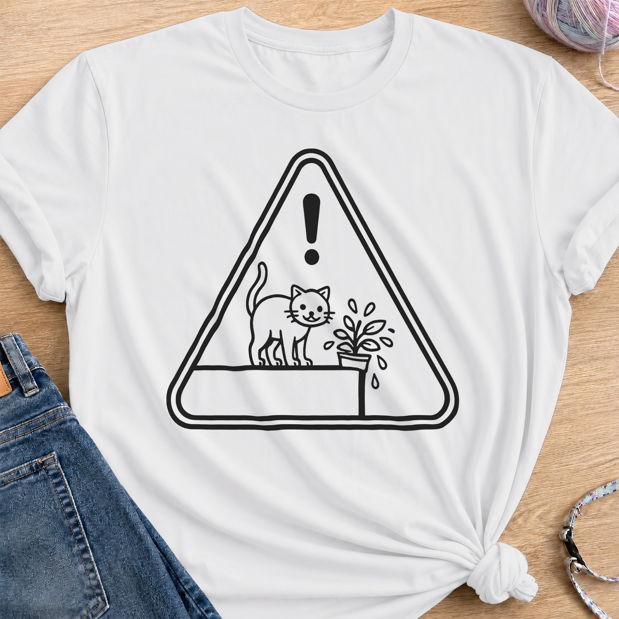 Caution T-Shirt — White