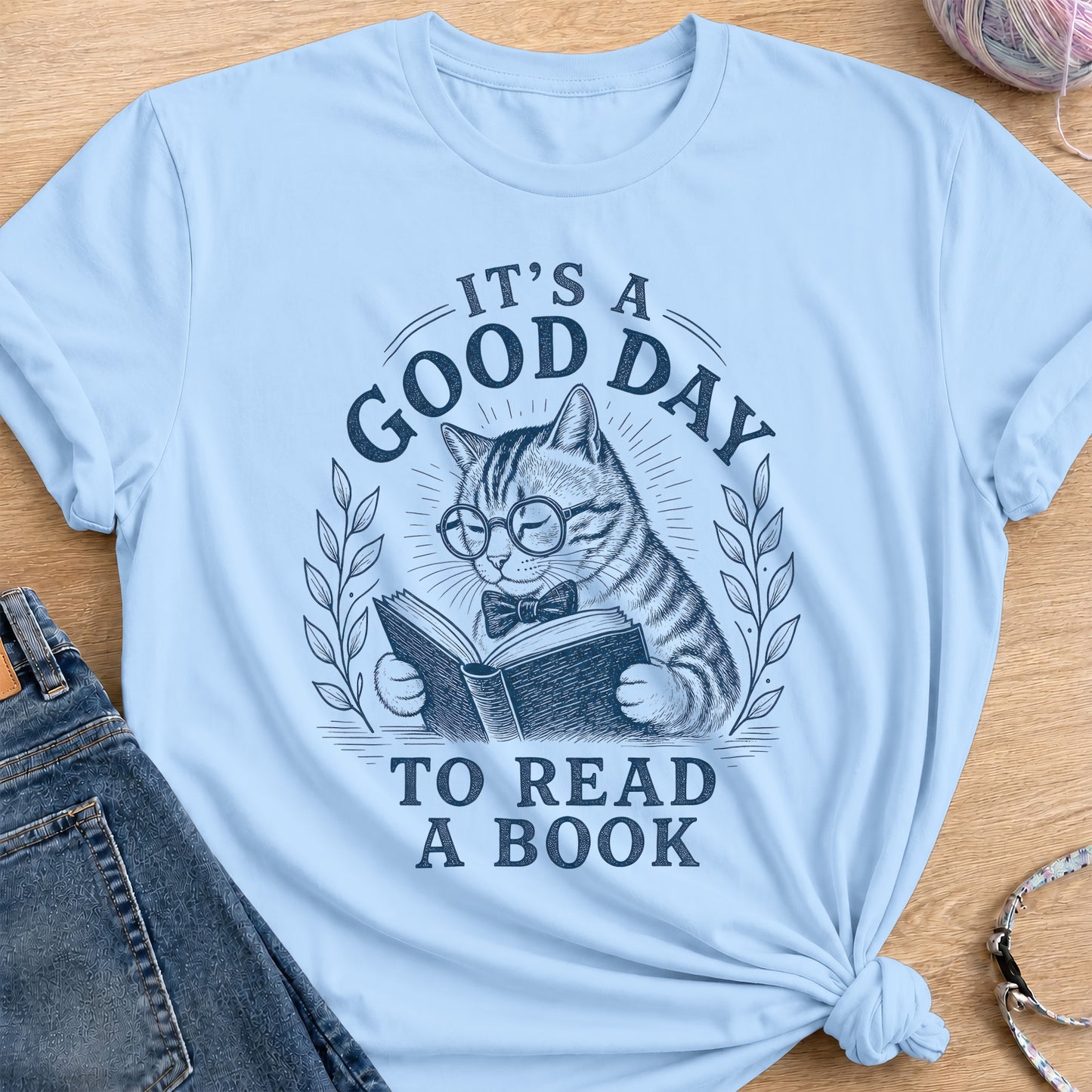 Good Day Reading T-Shirt — Light Blue