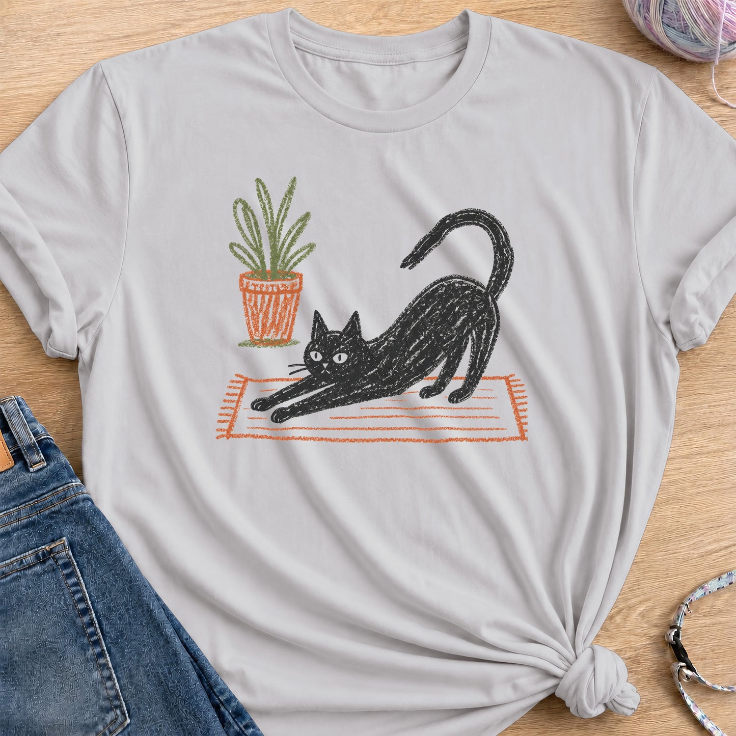 Stretching T-Shirt — Ice Grey