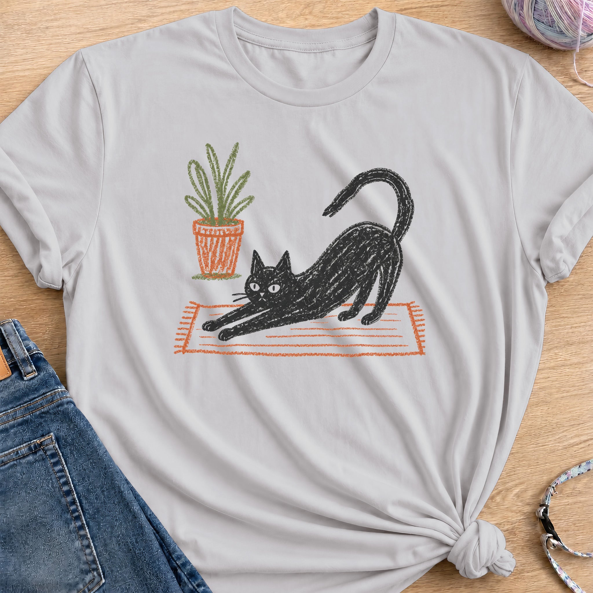 Stretching T-Shirt — Ice Grey