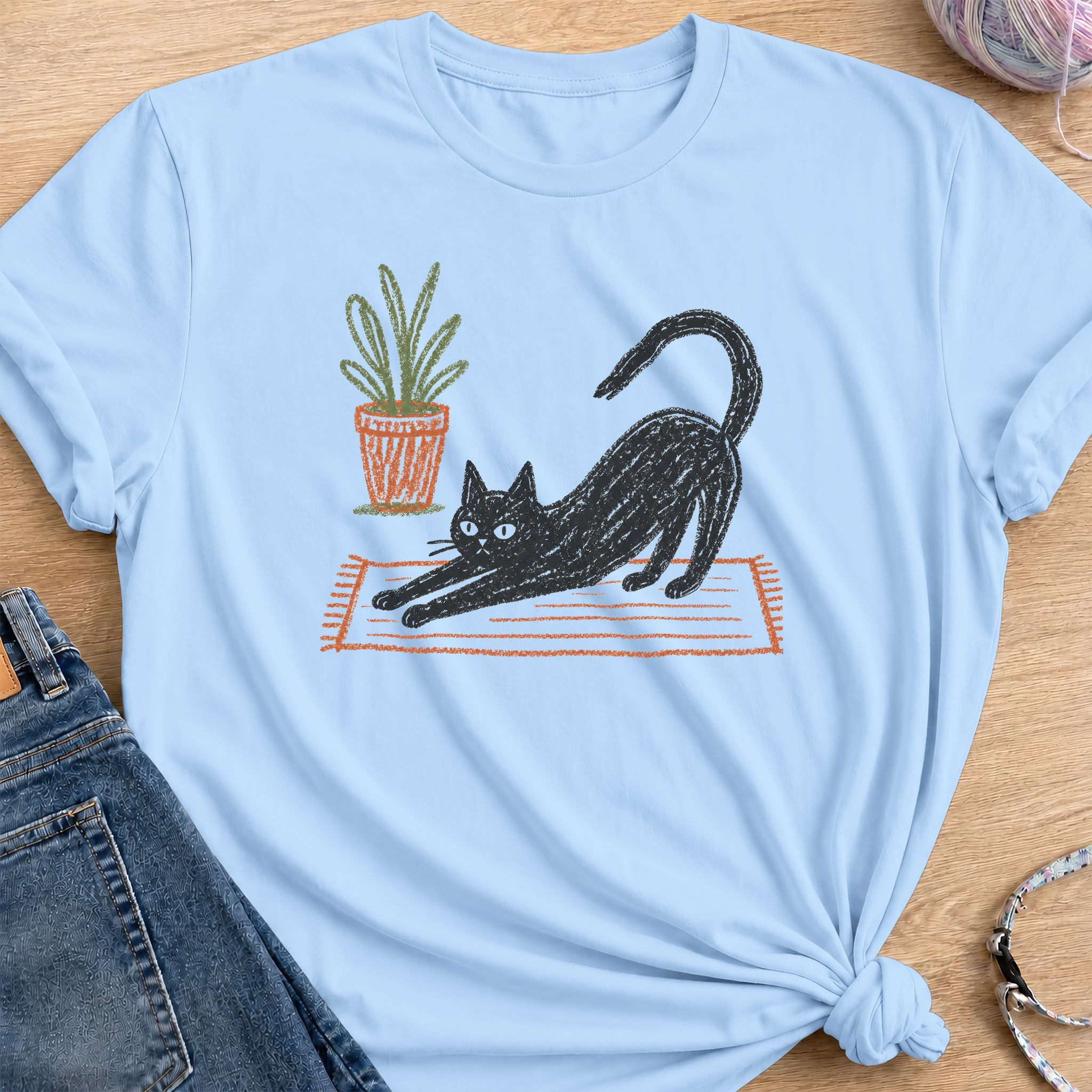 Stretching T-Shirt — Light Blue