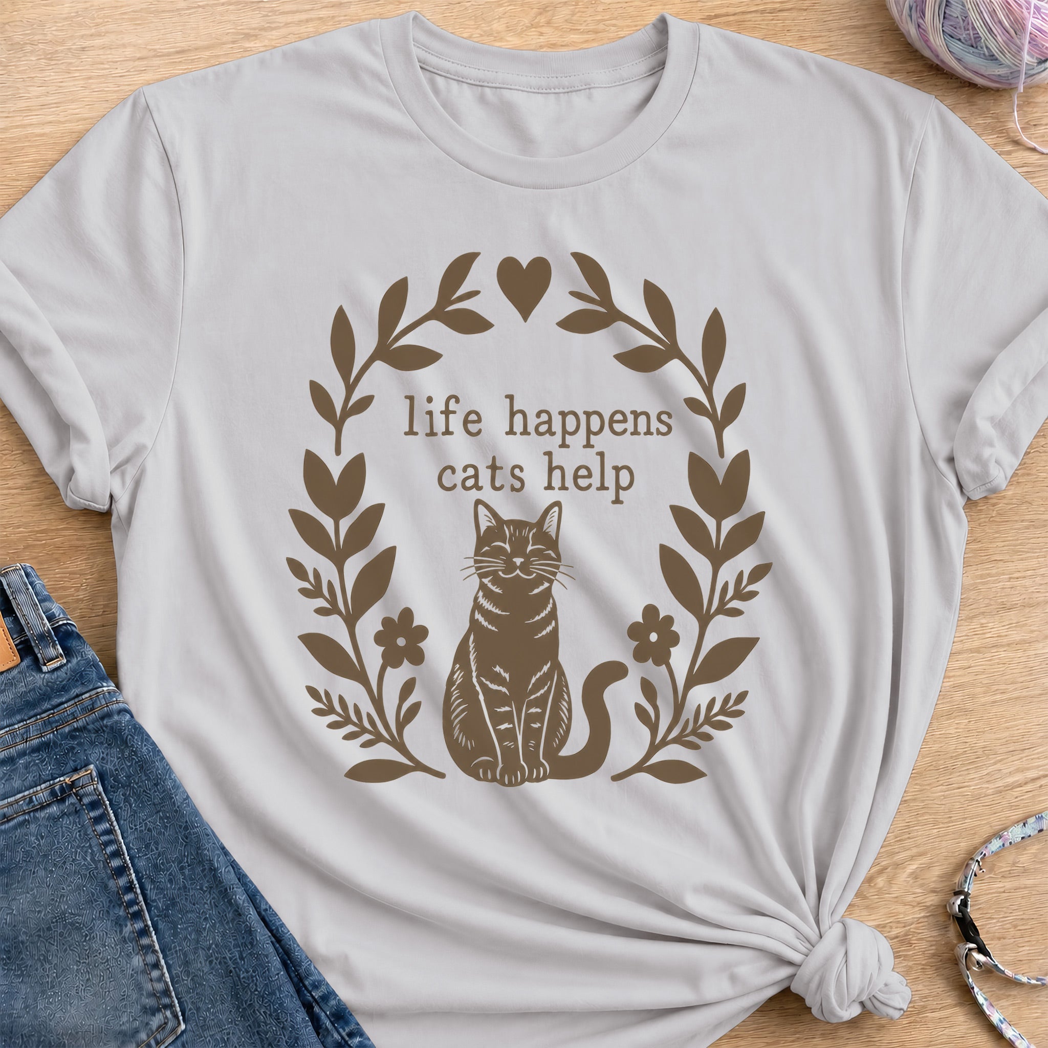 Gentle Help T-Shirt — Ice Grey