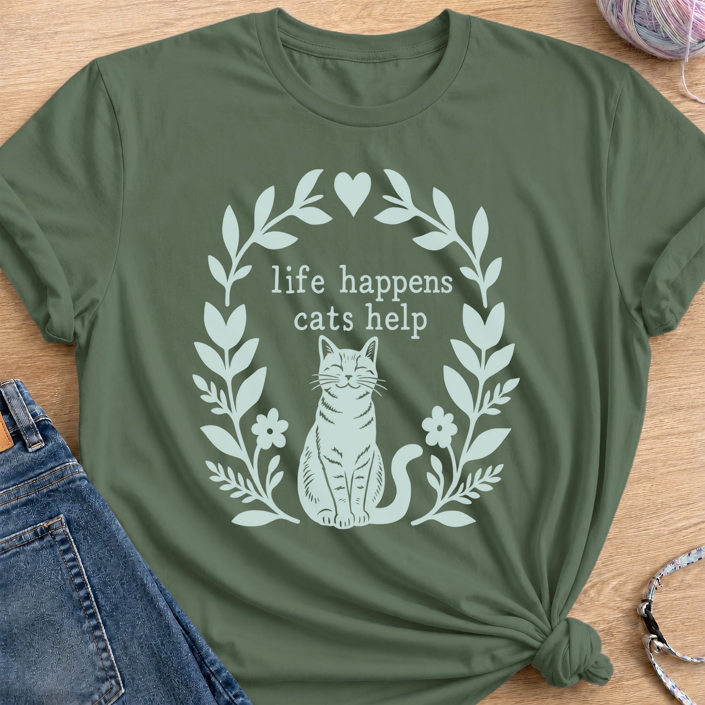 Gentle Help T-Shirt — Military Green