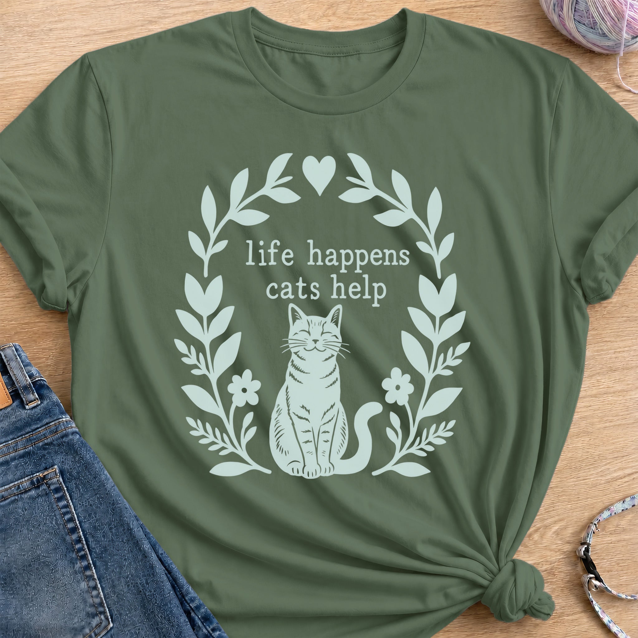Gentle Help T-Shirt — Military Green