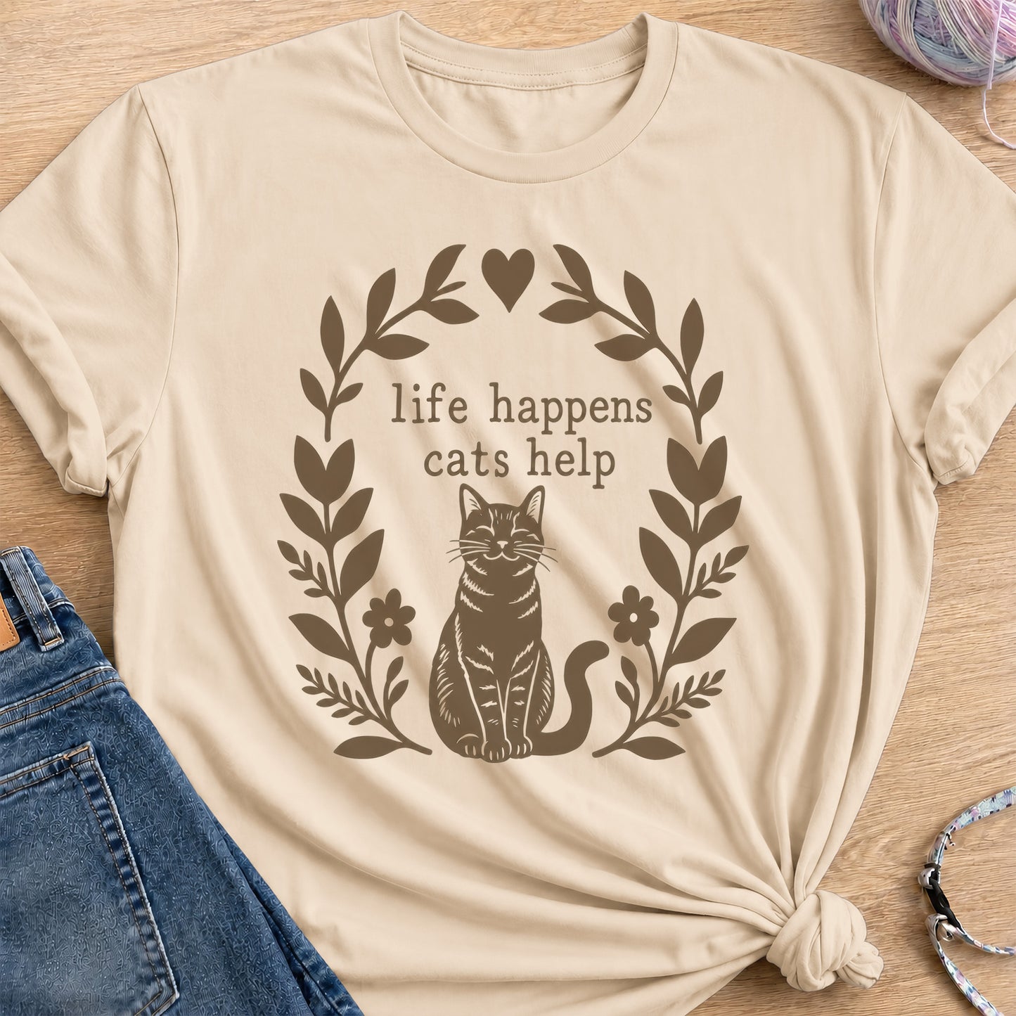 Gentle Help T-Shirt — Sand