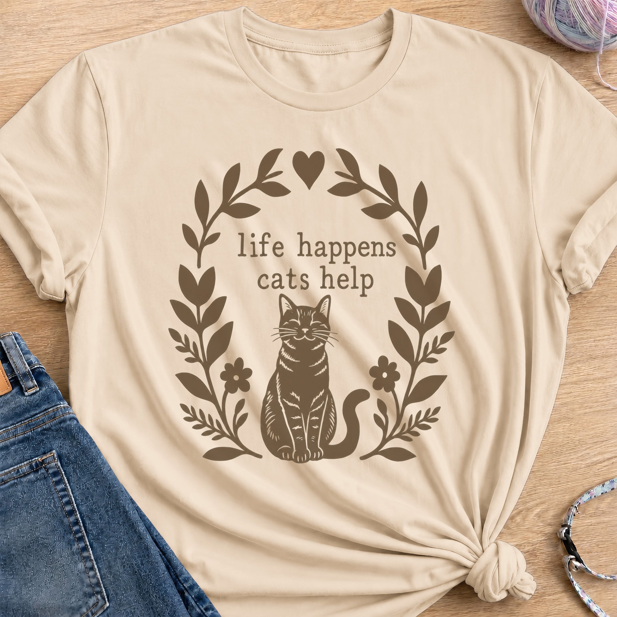 Gentle Help T-Shirt — Sand