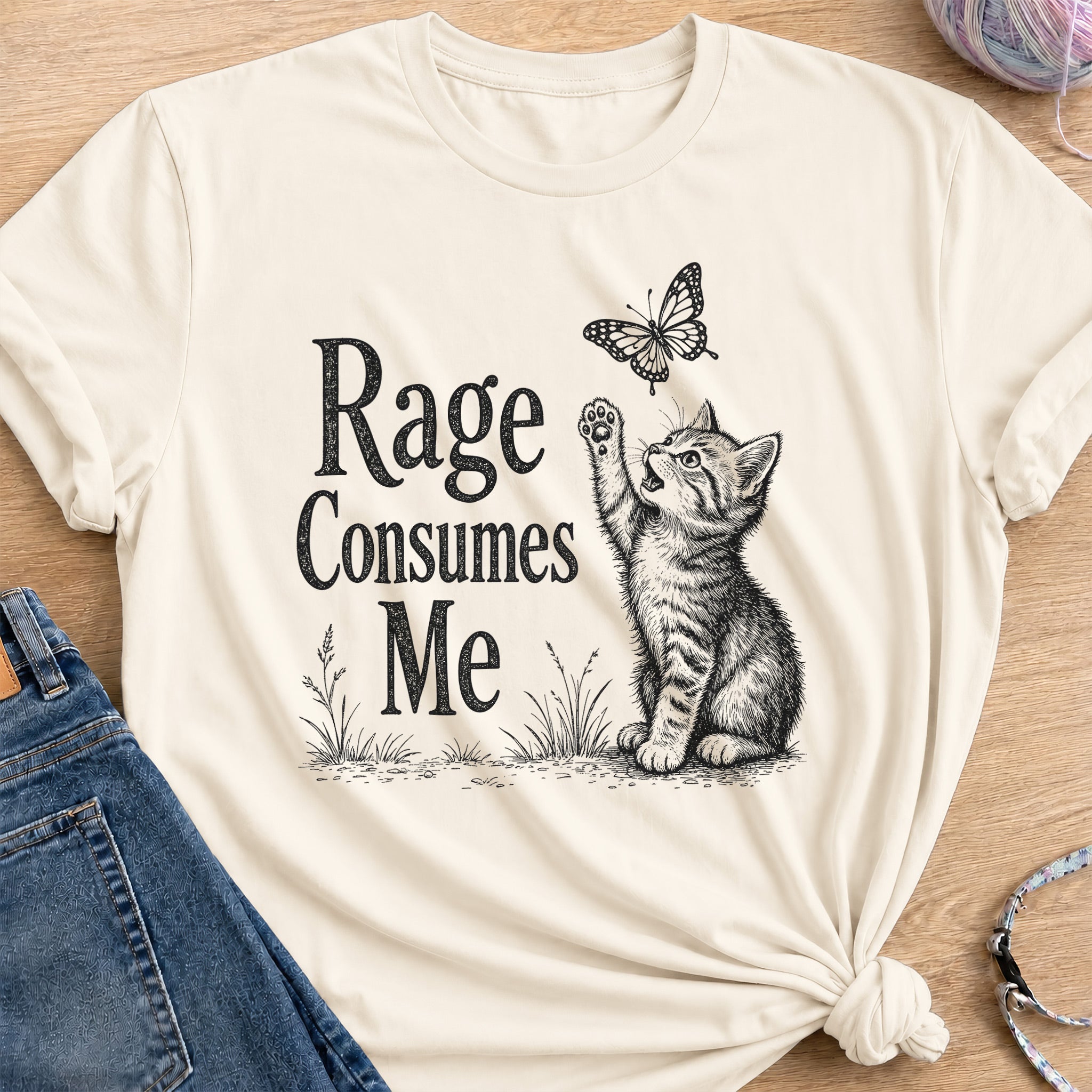 Rage Consumes Me T-Shirt — Natural