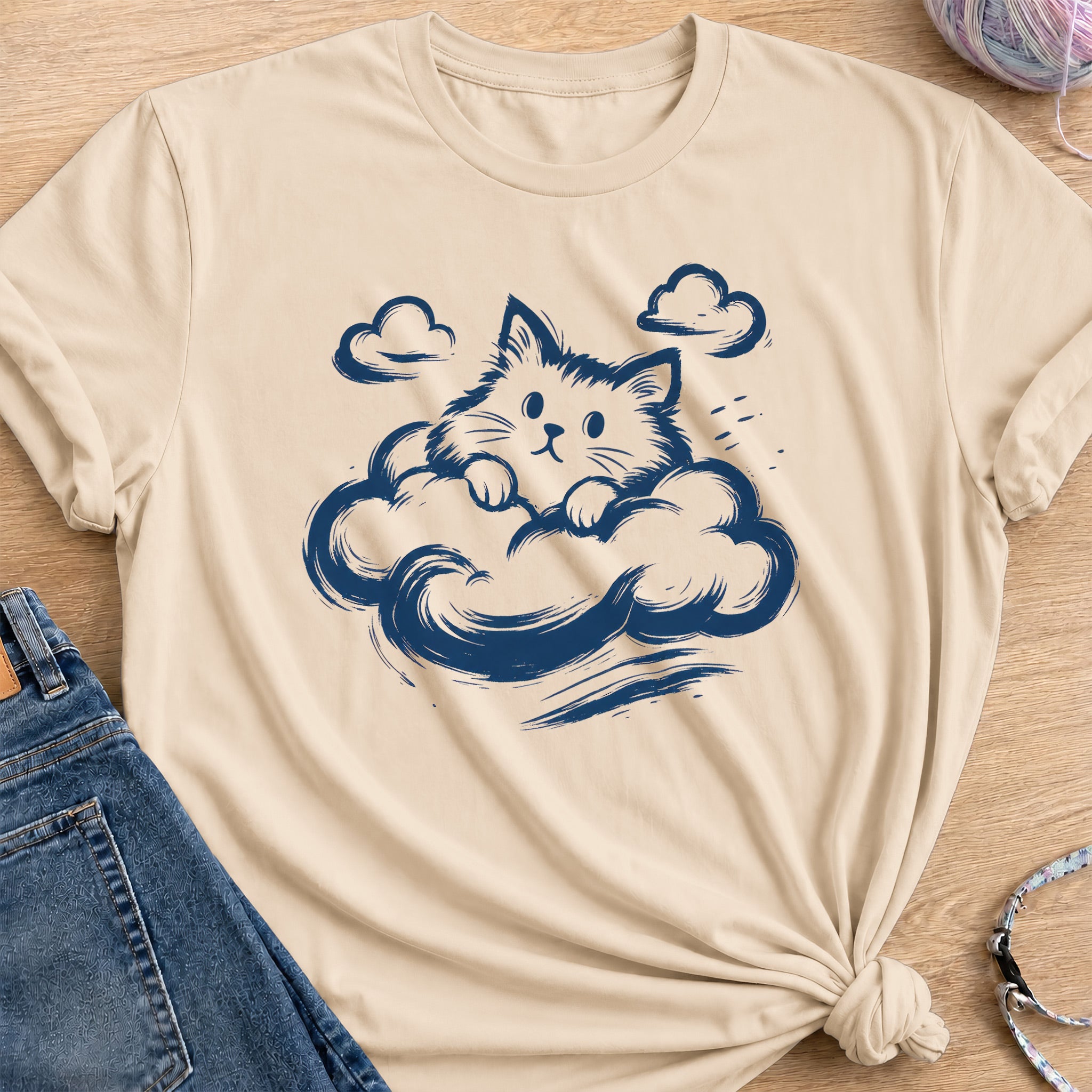 Clouds T-Shirt — Sand