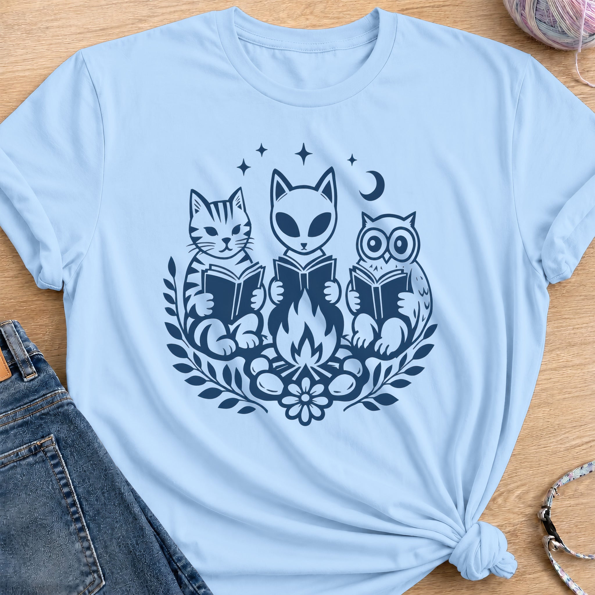 Book Club T-Shirt — Light Blue