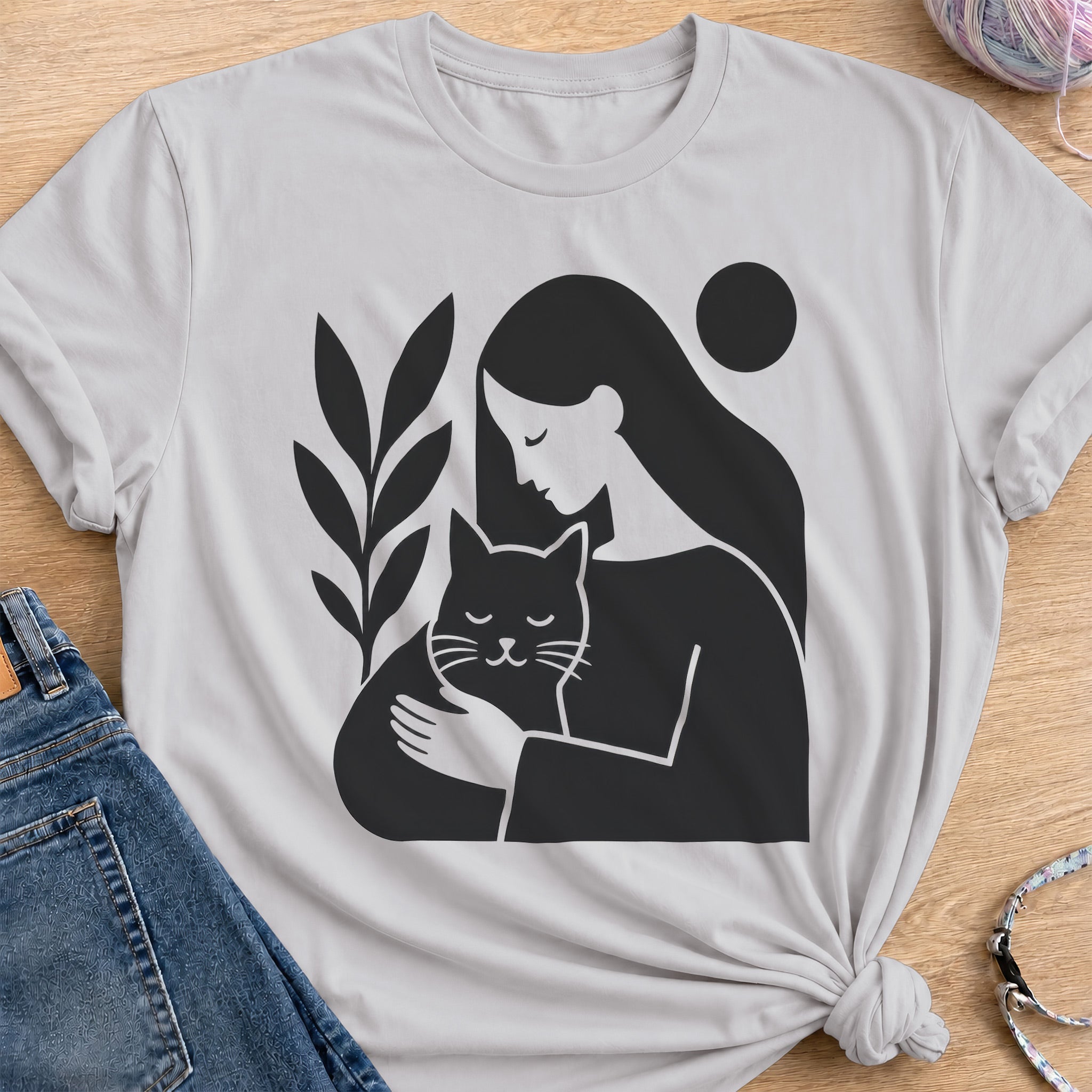 Cuddle and Peace T-Shirt — Ice Grey