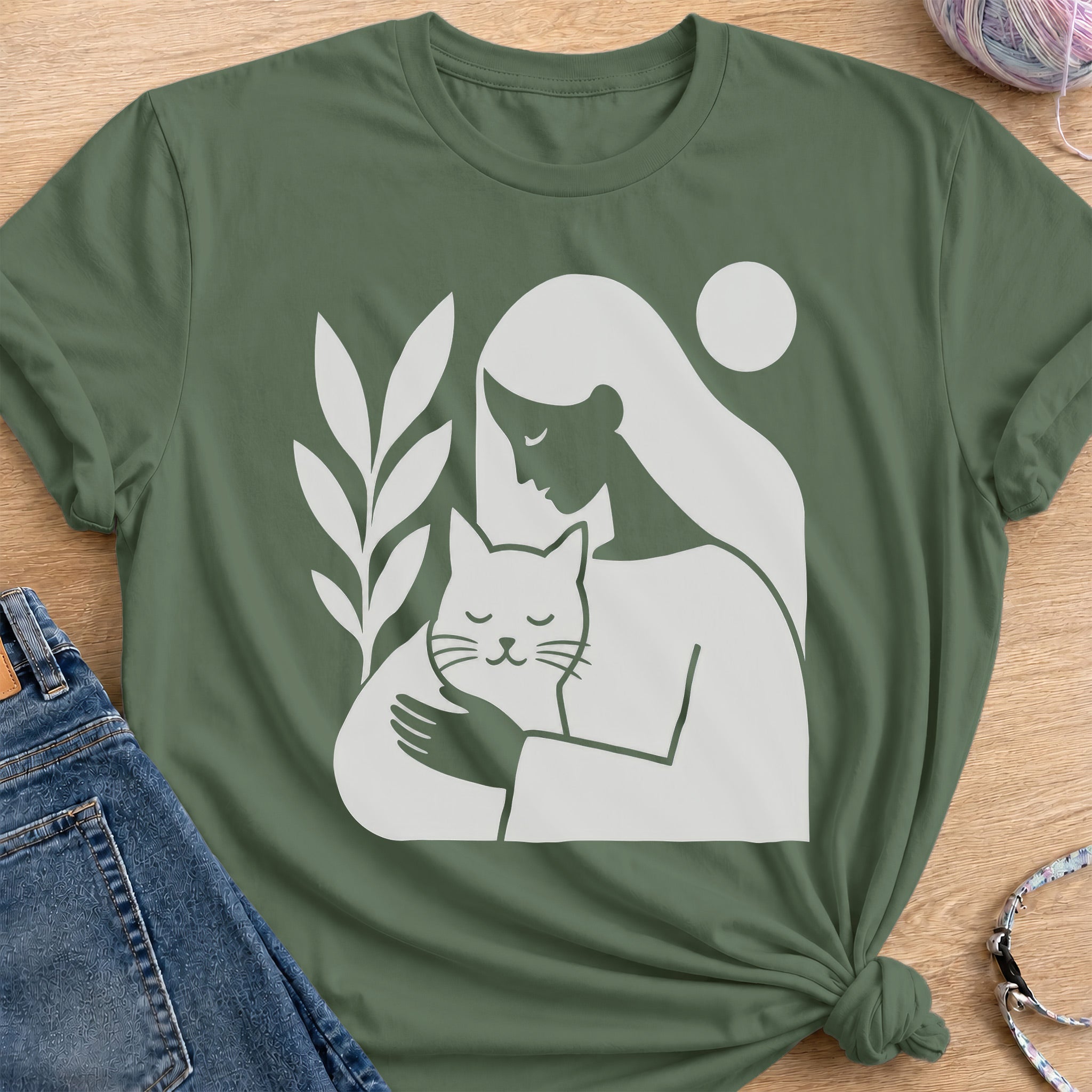 Cuddle and Peace T-Shirt — Military Green