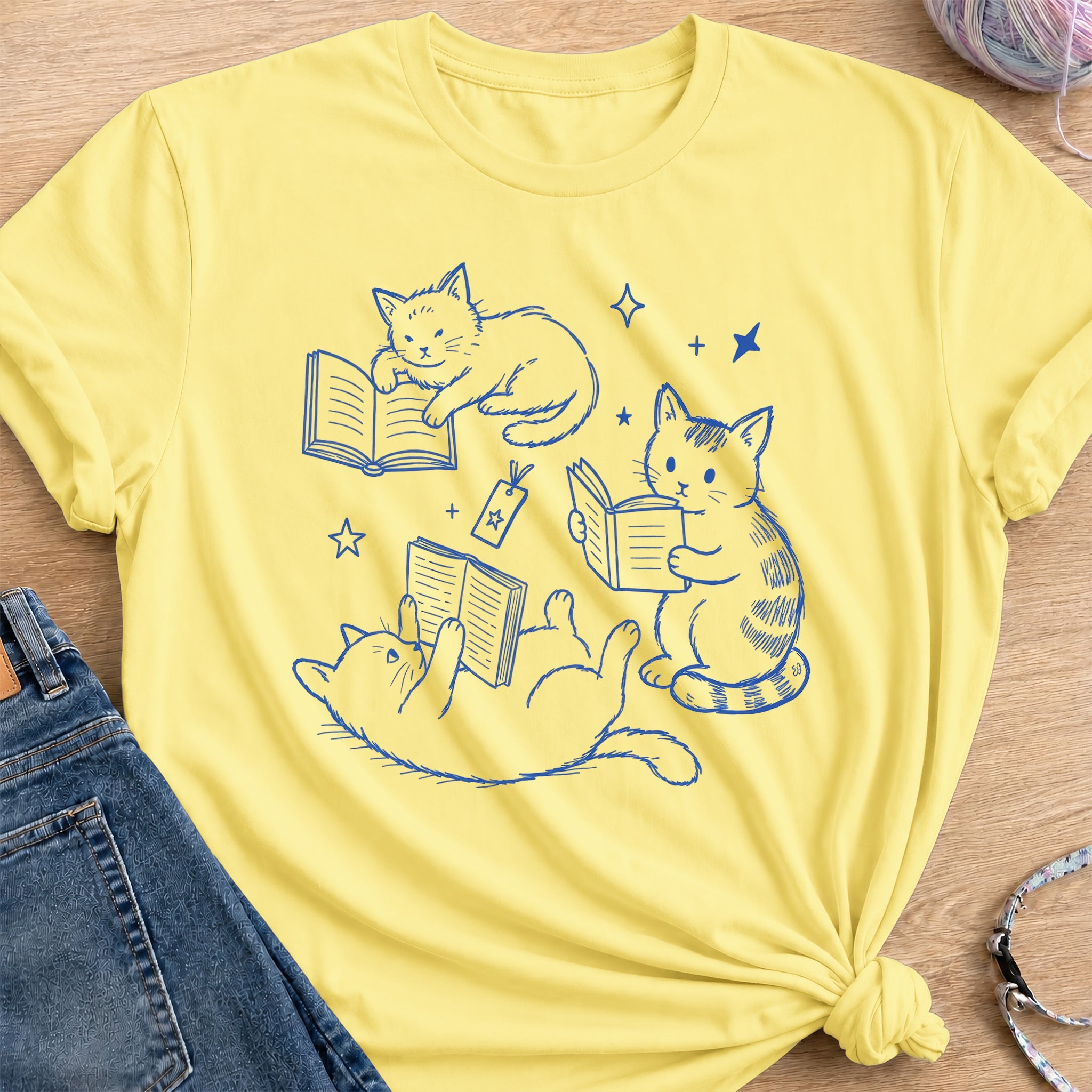Reading T-Shirt — Cornsilk