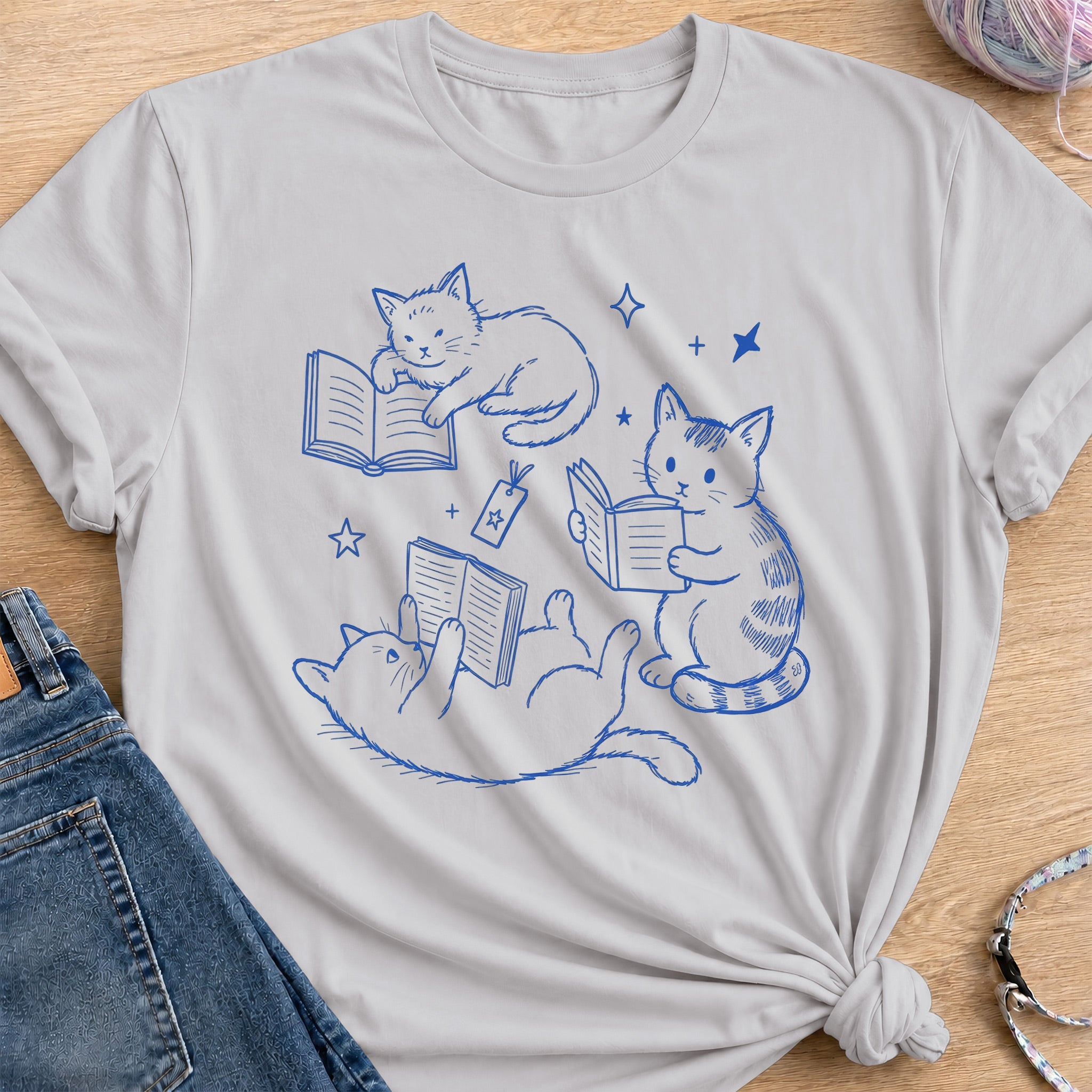 Reading T-Shirt — Ice Grey