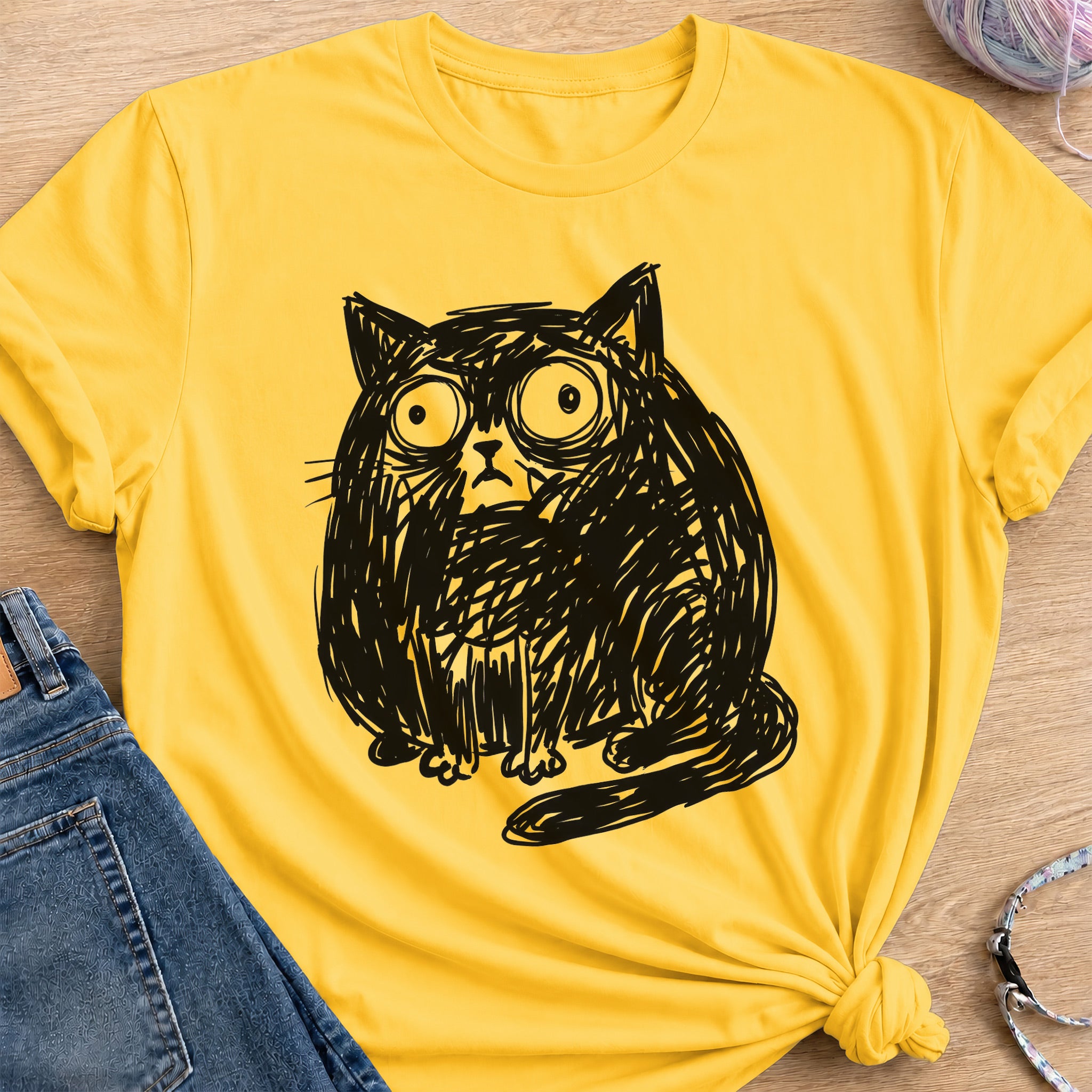 Anxious Scribble T-Shirt — Daisy