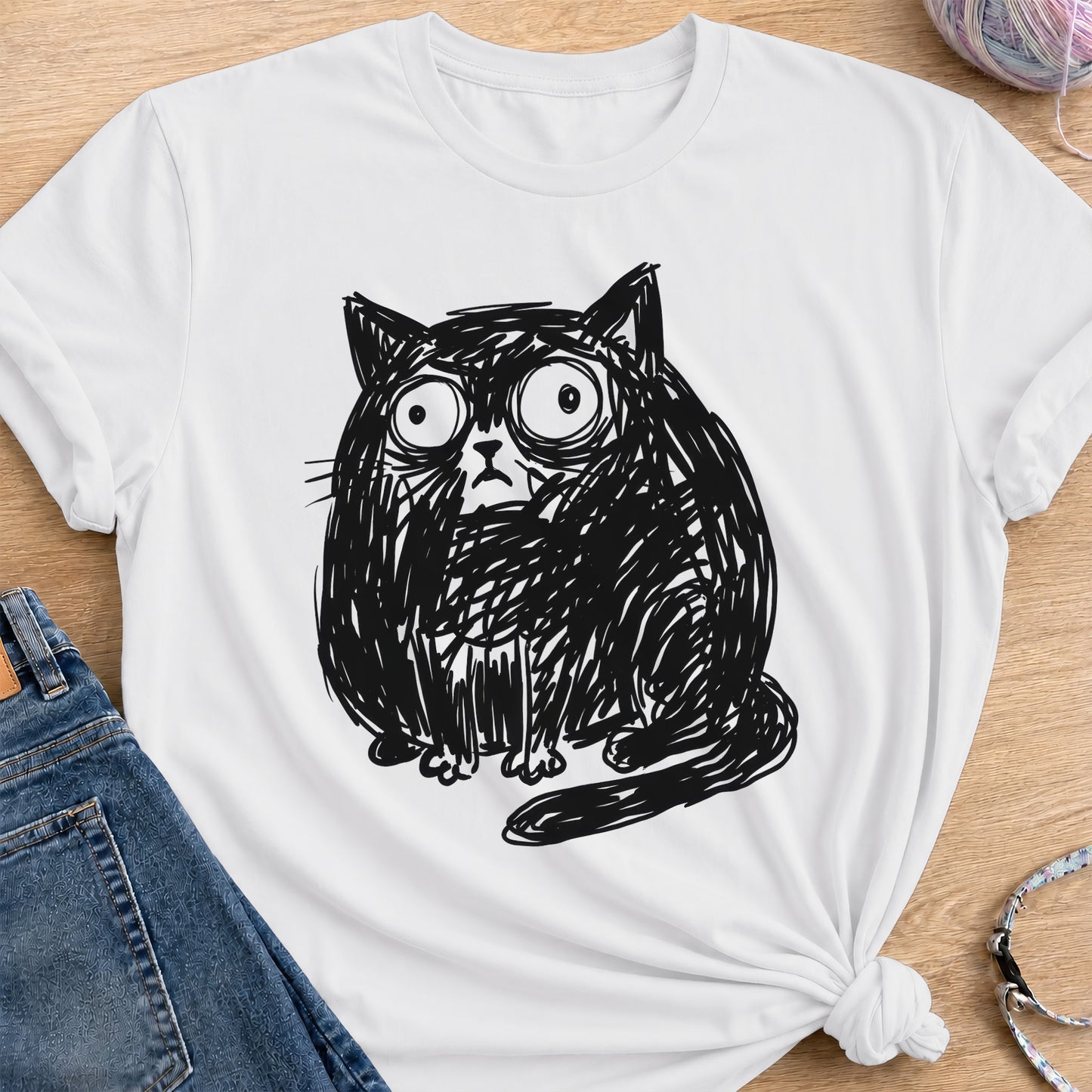 Anxious Scribble T-Shirt — White
