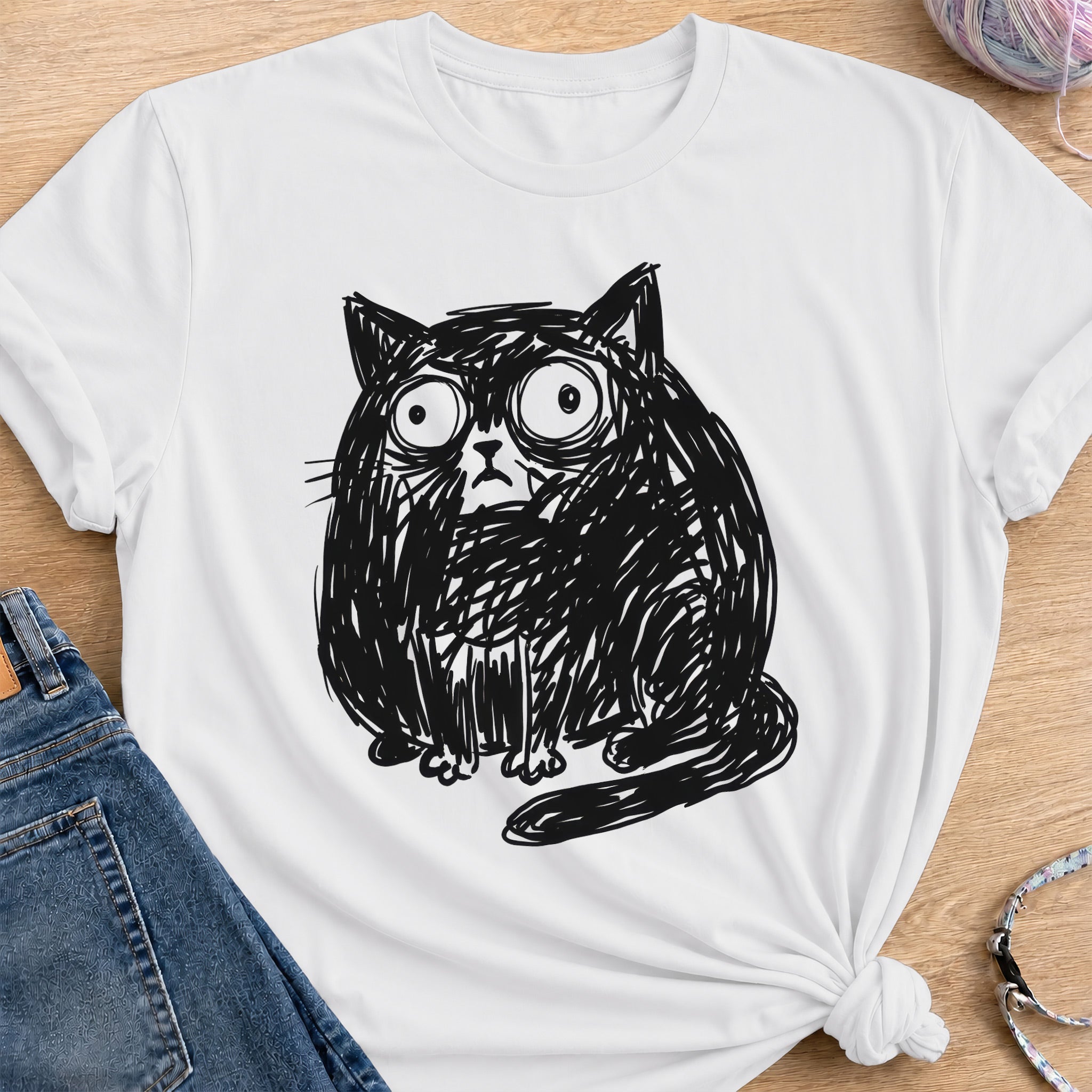 Anxious Scribble T-Shirt — White