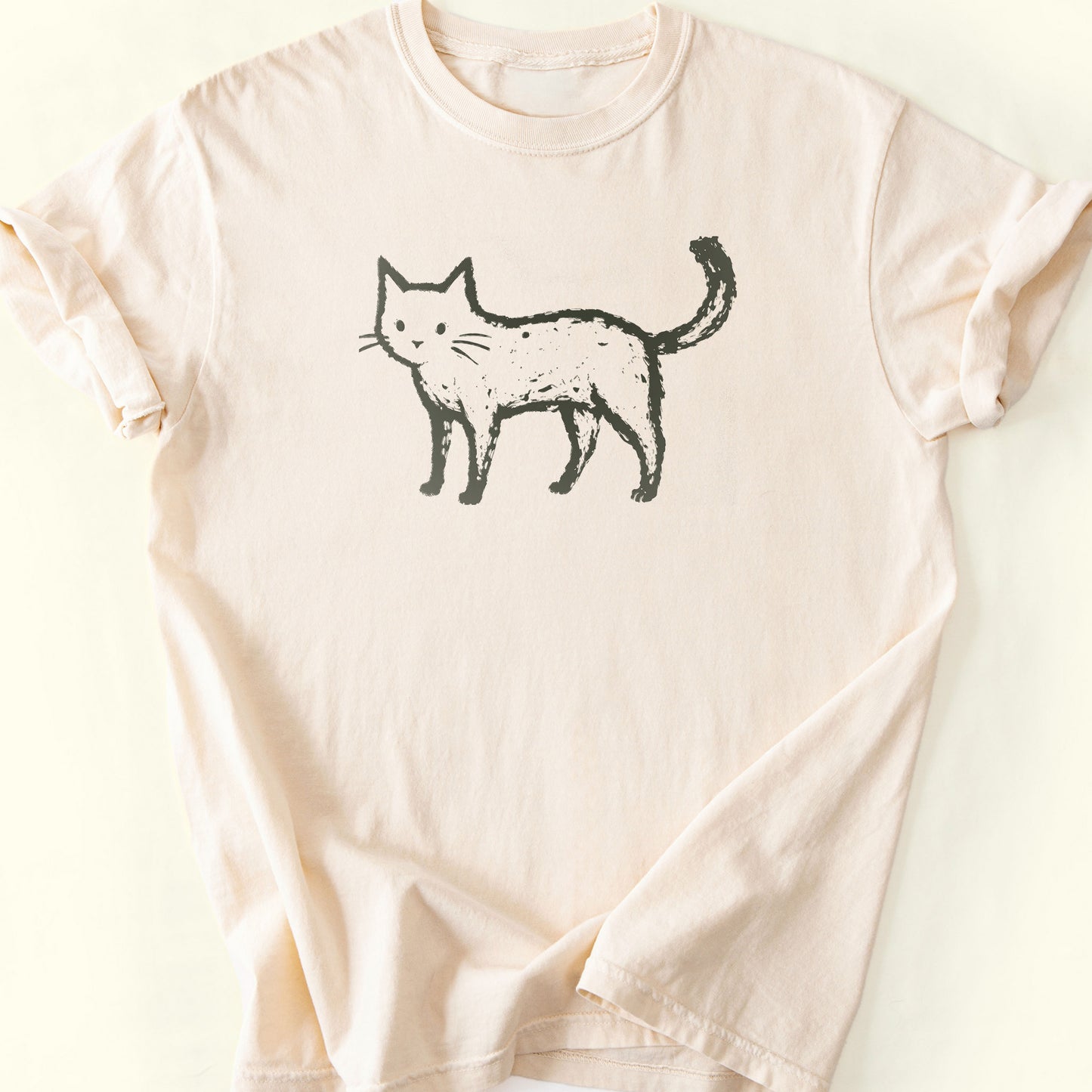 Cat T-Shirt — Ivory