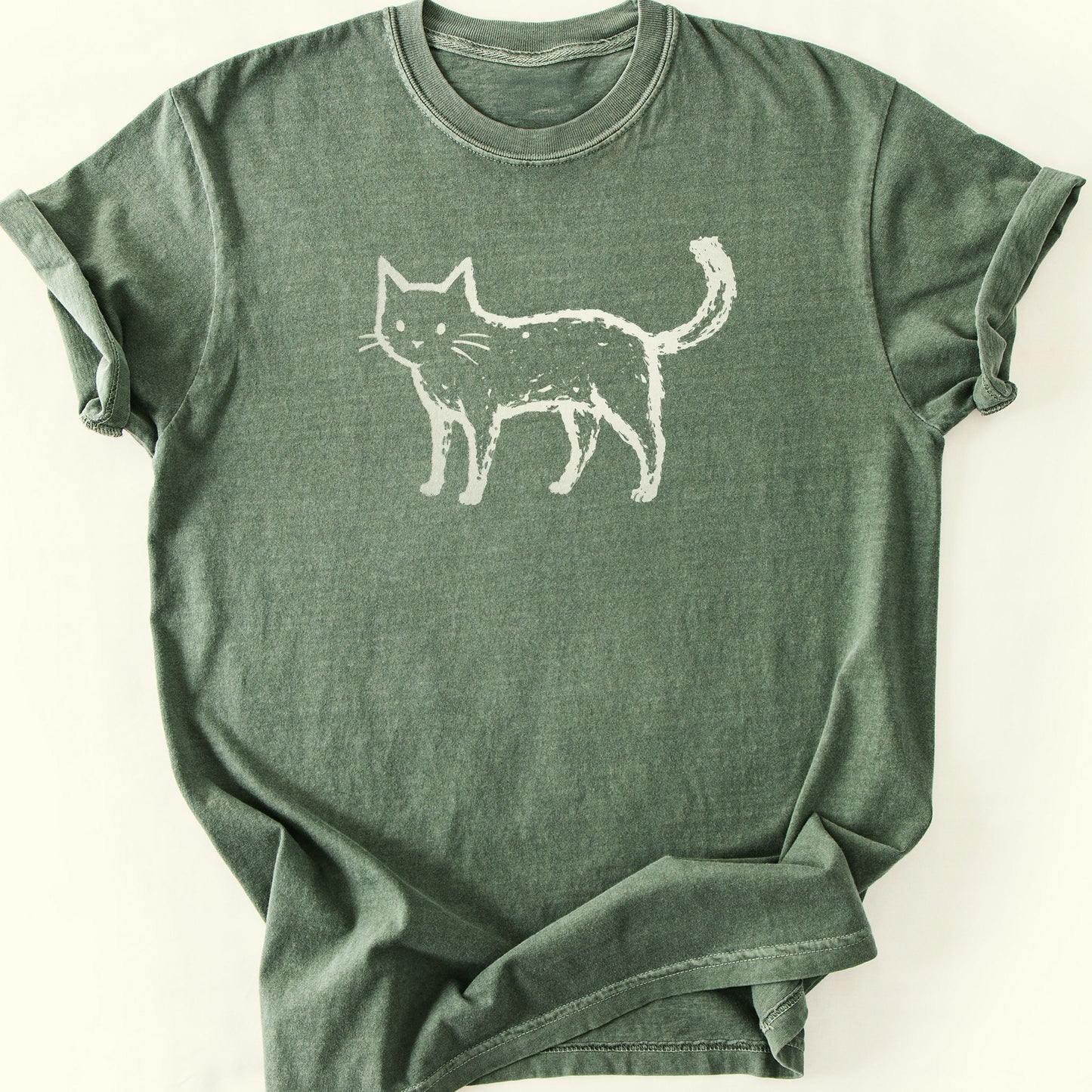 Cat T-Shirt — Moss