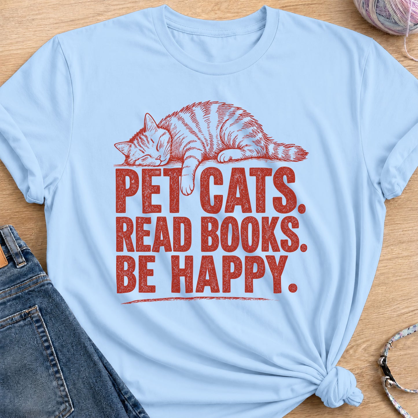 Happiness T-Shirt — Light Blue
