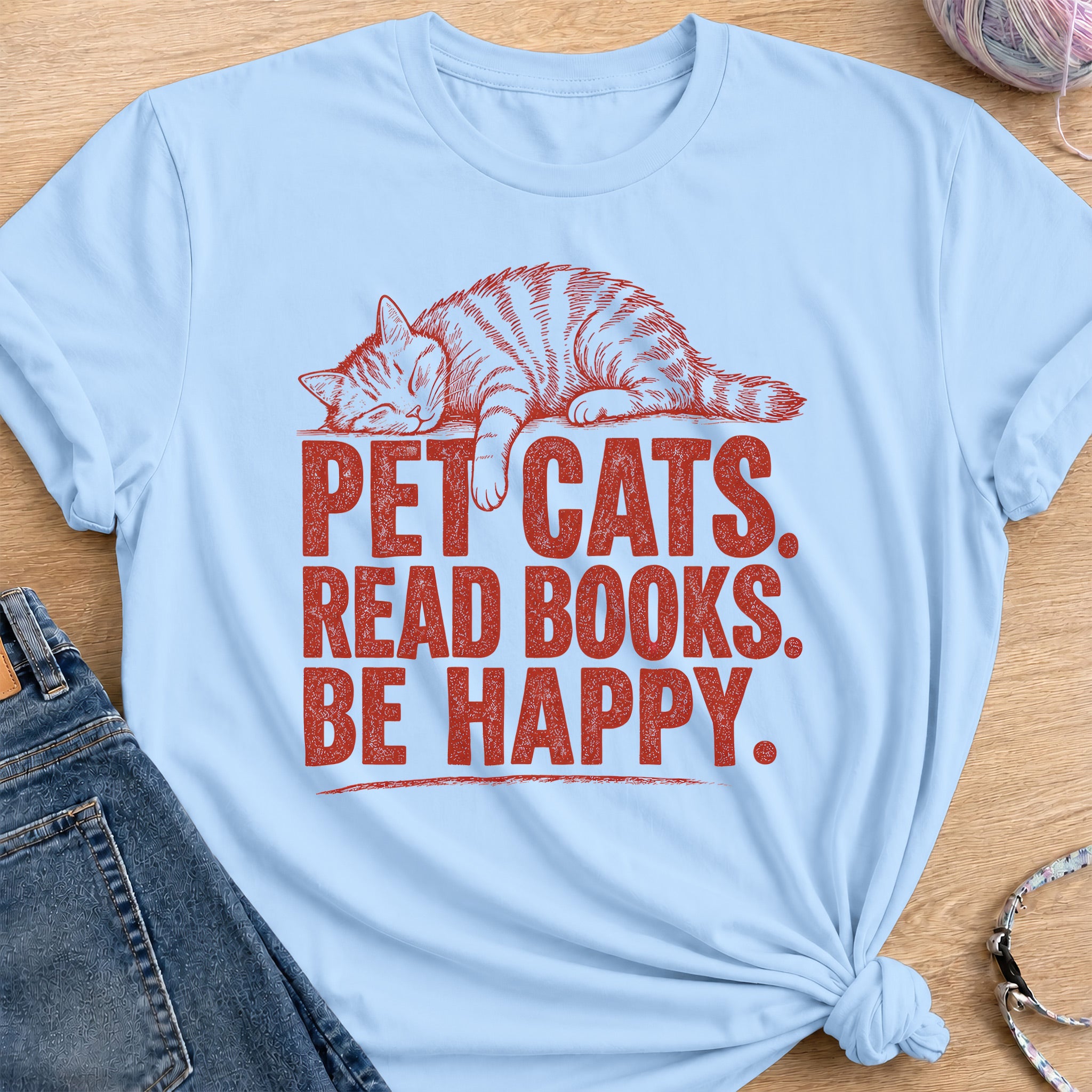Happiness T-Shirt — Light Blue