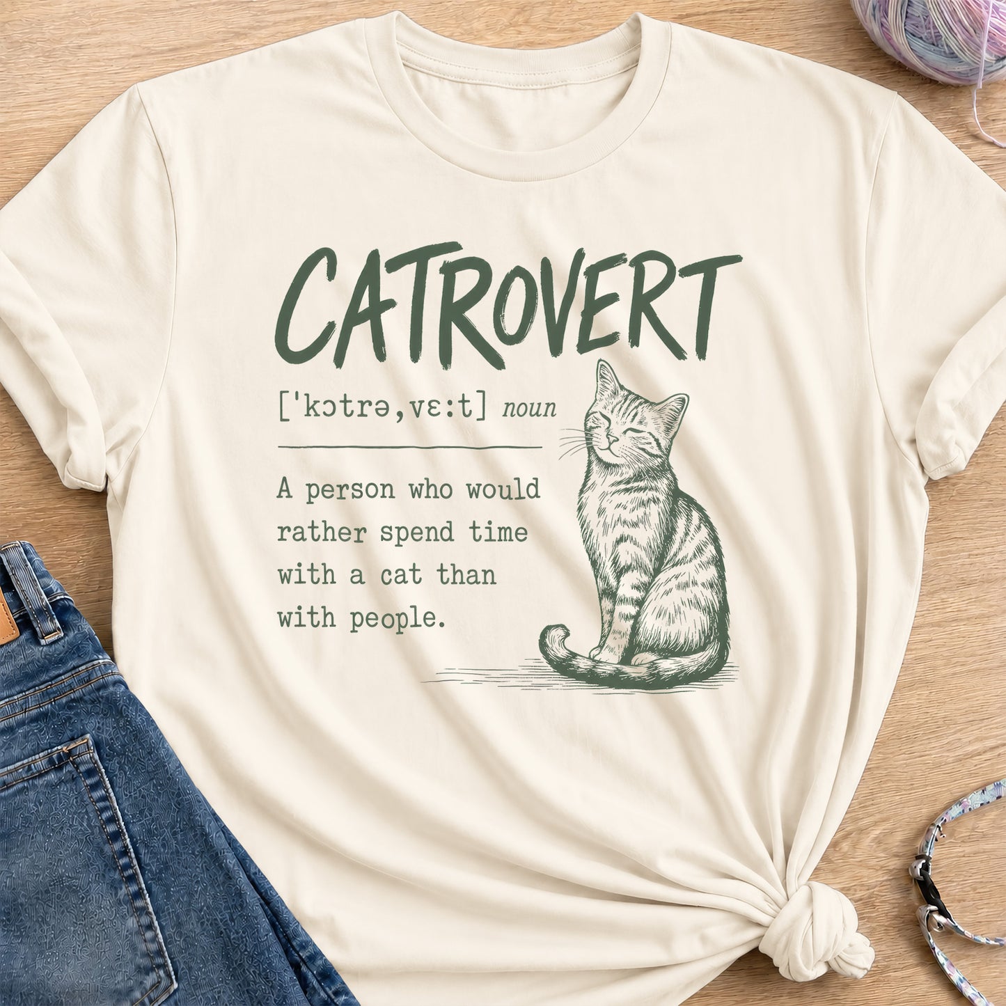 Catrovert T-Shirt — Natural