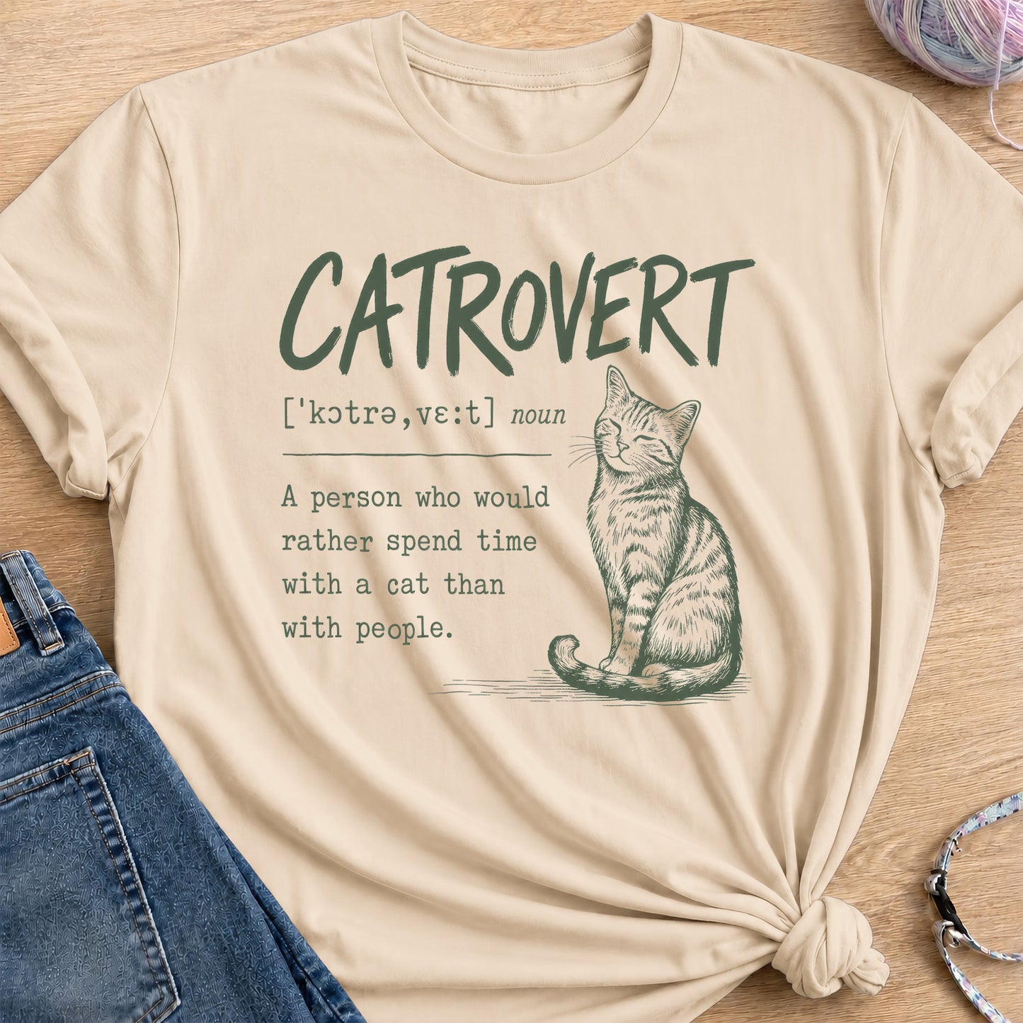 Catrovert T-Shirt — Sand