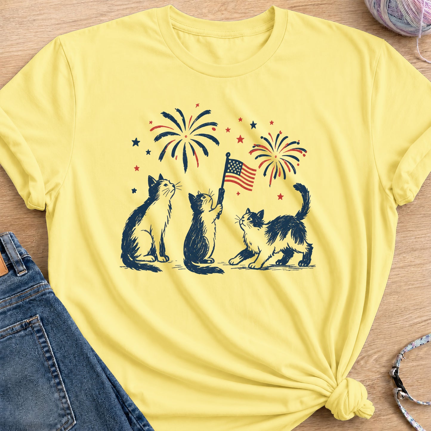 July 4th T-Shirt — Cornsilk