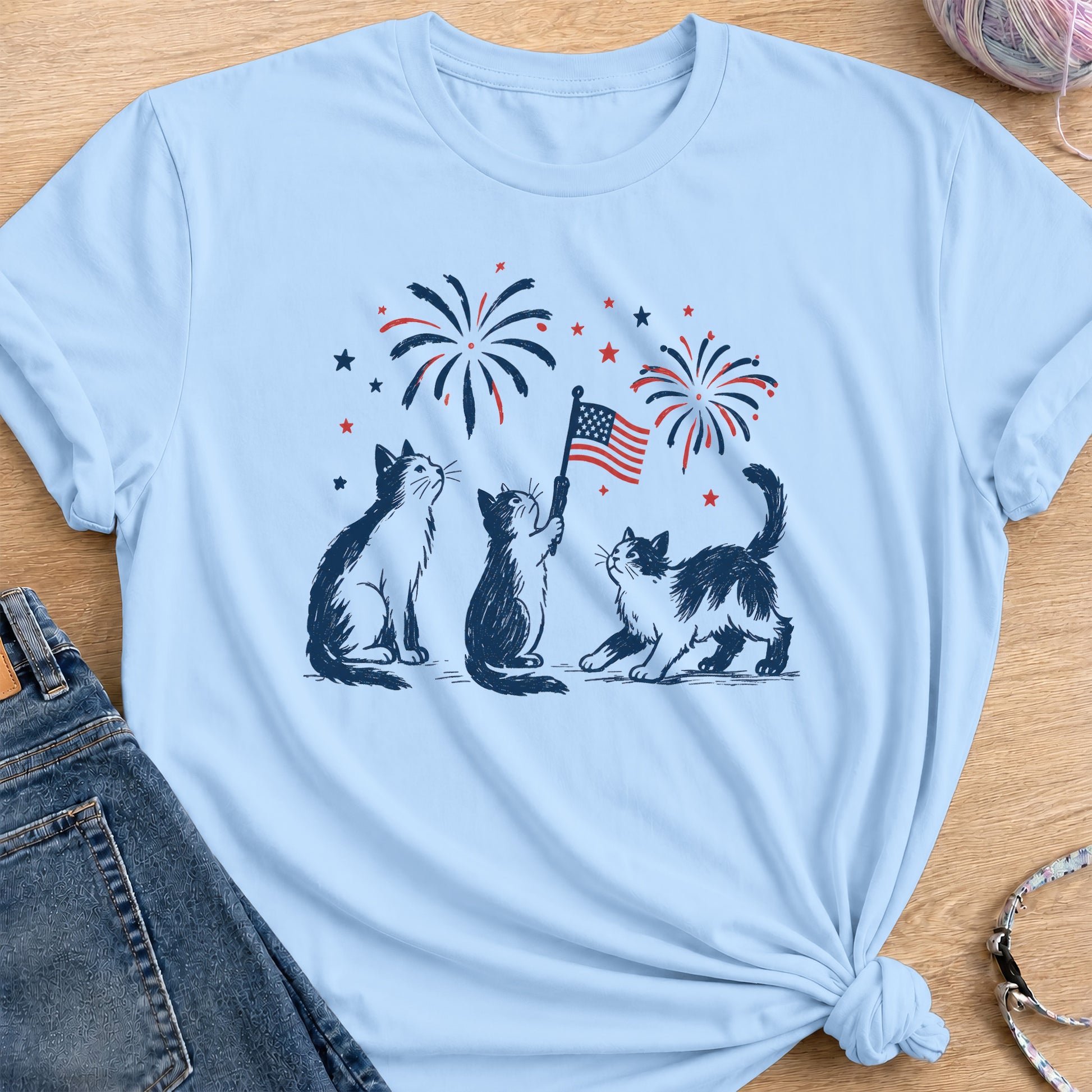 July 4th T-Shirt — Light Blue