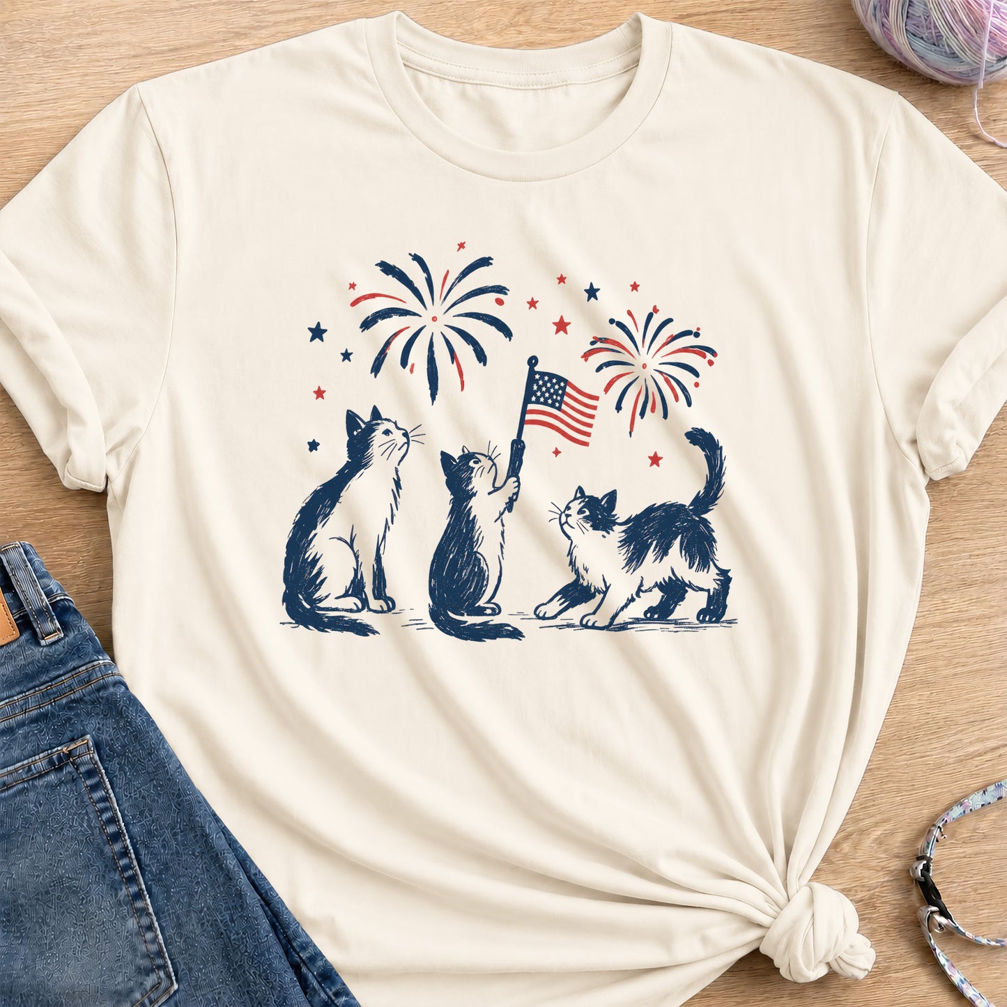 July 4th T-Shirt — Natural