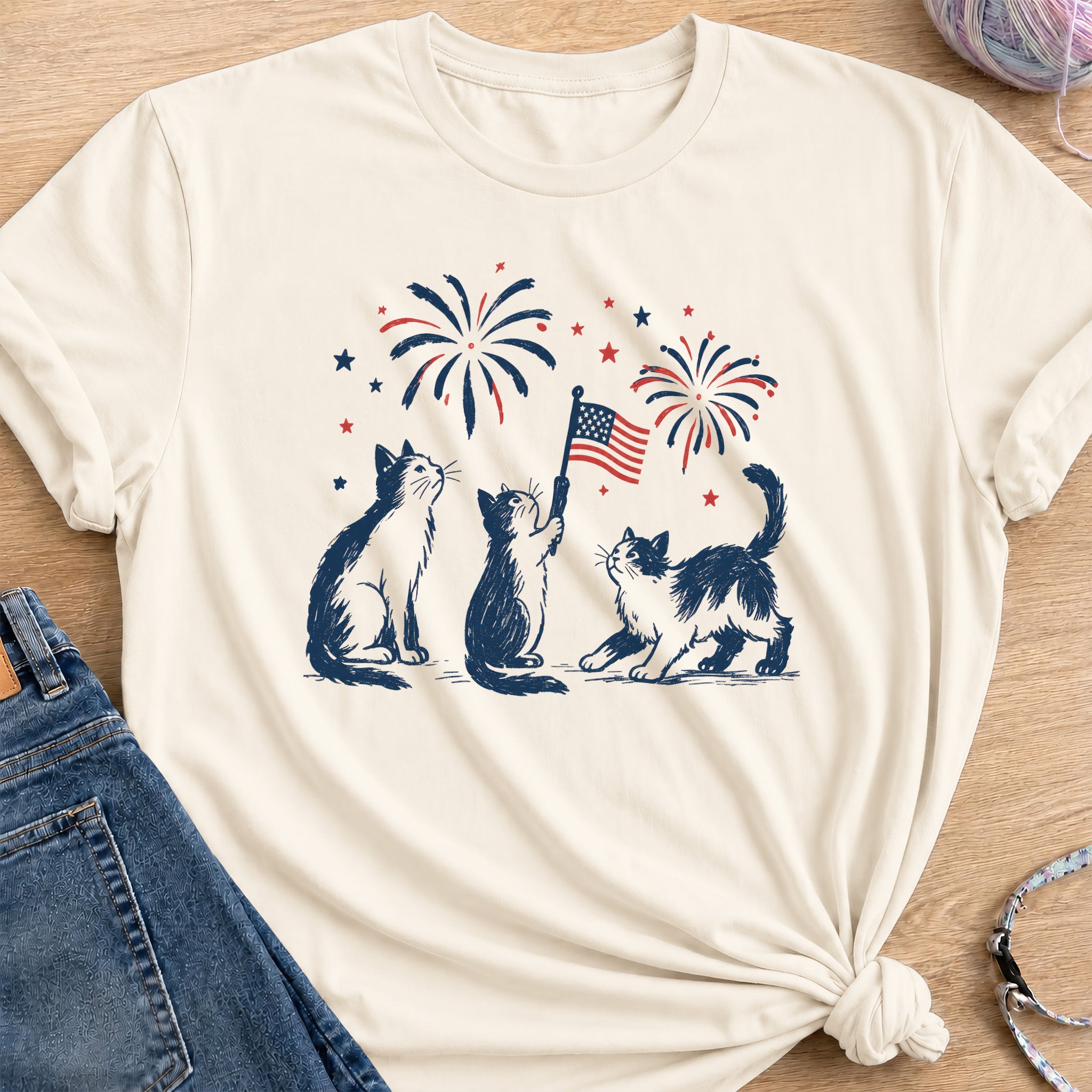 July 4th T-Shirt — Natural