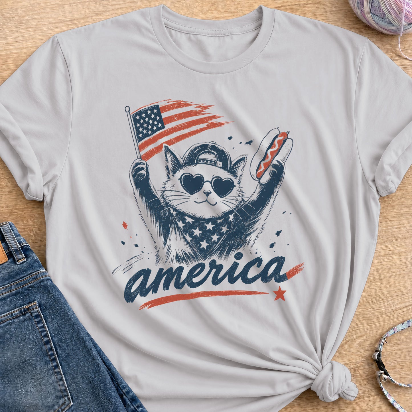 Americana T-Shirt — Ice Grey
